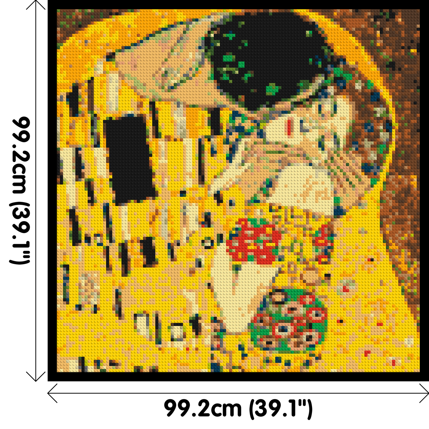 The Kiss by Gustav Klimt - Brick Art Mosaic Kit 5x5 large