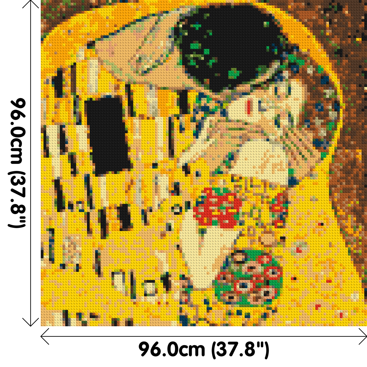 The Kiss by Gustav Klimt - Brick Art Mosaic Kit 5x5 large