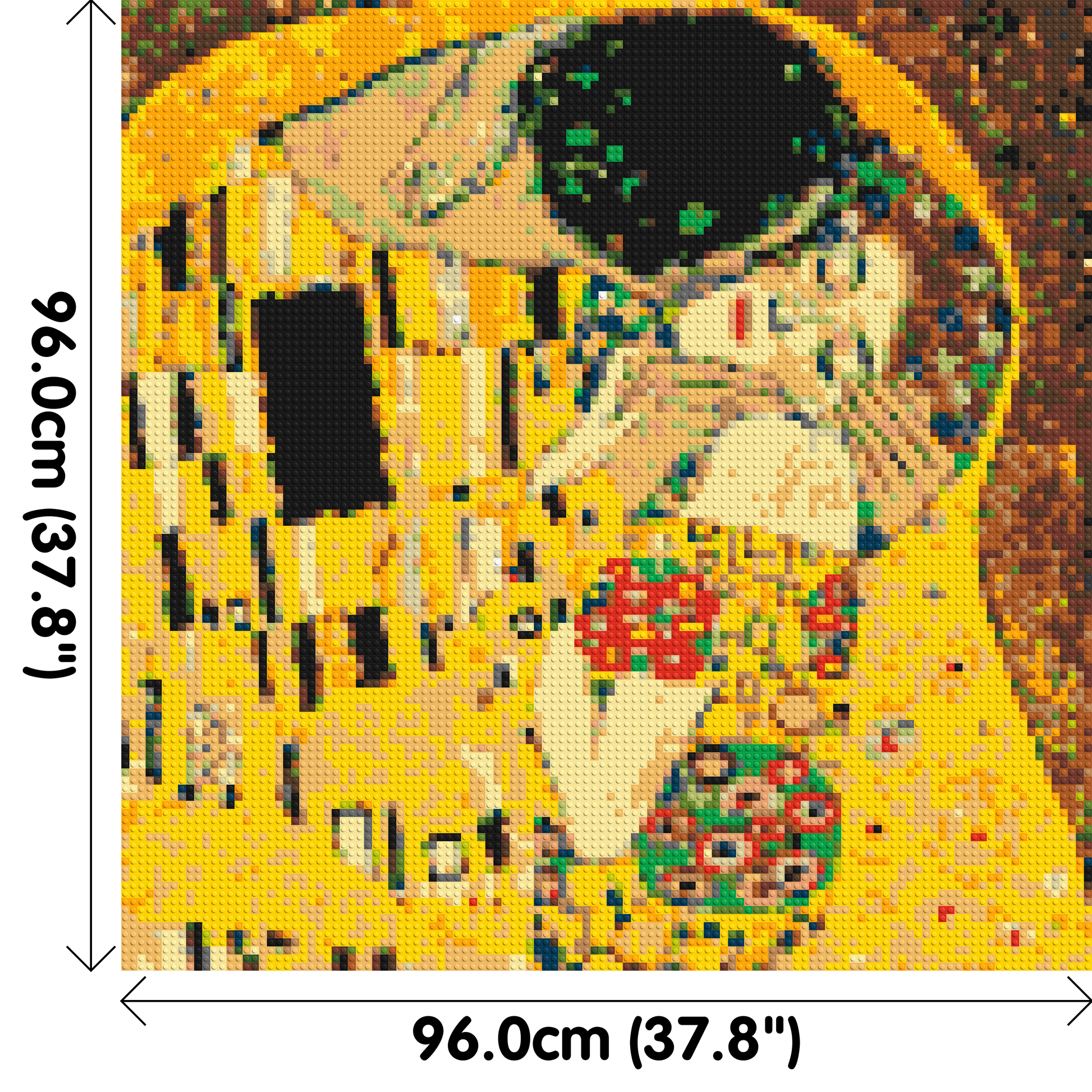 The Kiss by Gustav Klimt - Brick Art Mosaic Kit 5x5 dimensions