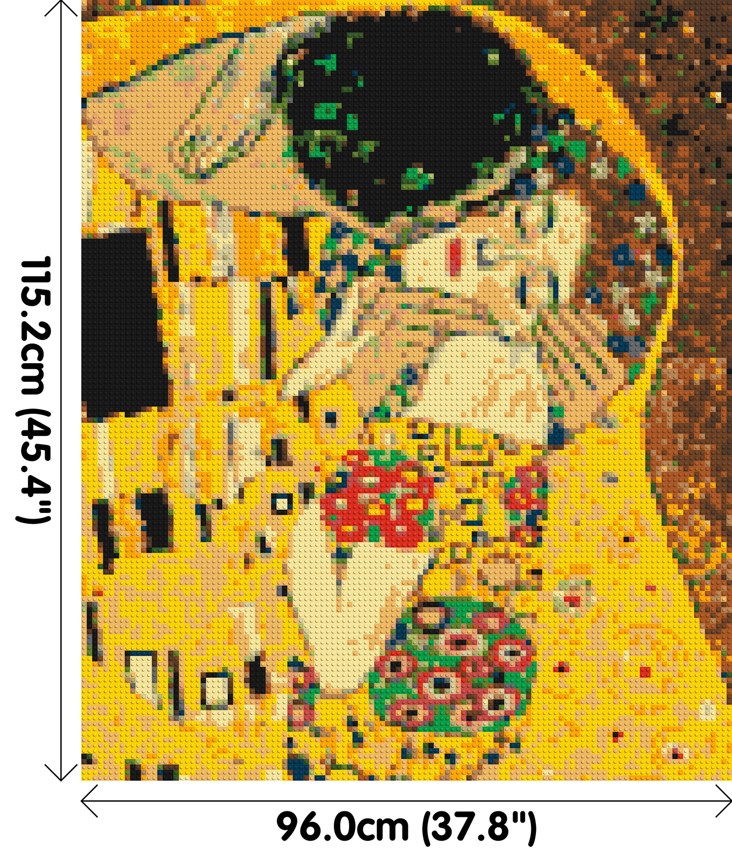 The Kiss by Gustav Klimt - Brick Art Mosaic Kit 5x6 large