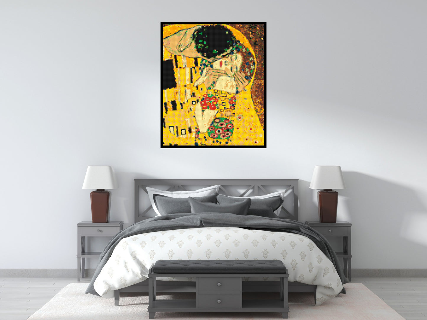 The Kiss by Gustav Klimt - Brick Art Mosaic Kit 5x6 large