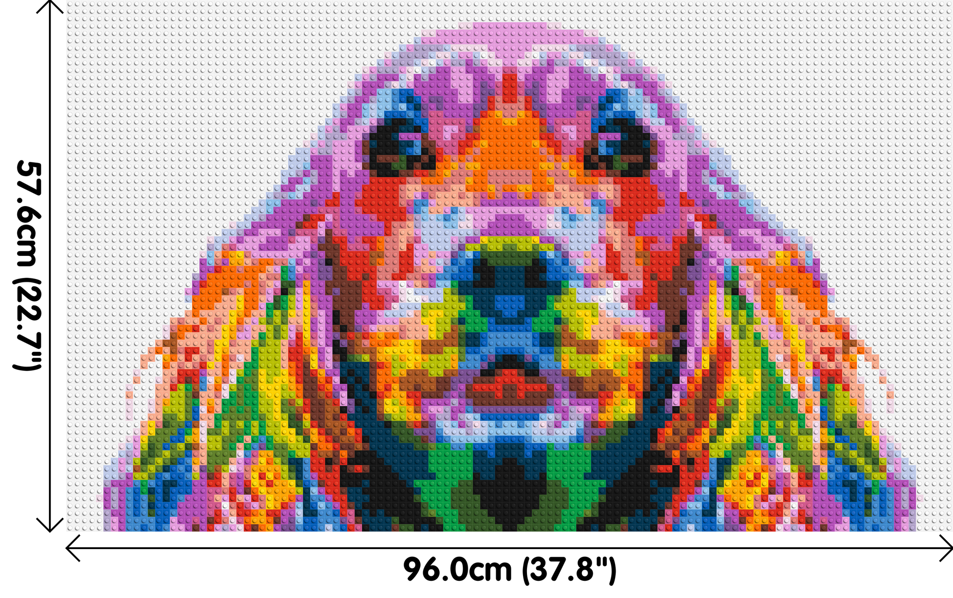 Cocker Spaniel Colourful Pop Art - Brick Art Mosaic Kit 5x3 dimensions