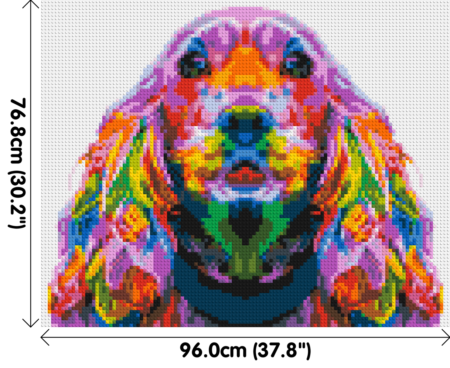 Cocker Spaniel Colourful Pop Art - Brick Art Mosaic Kit 5x4 large