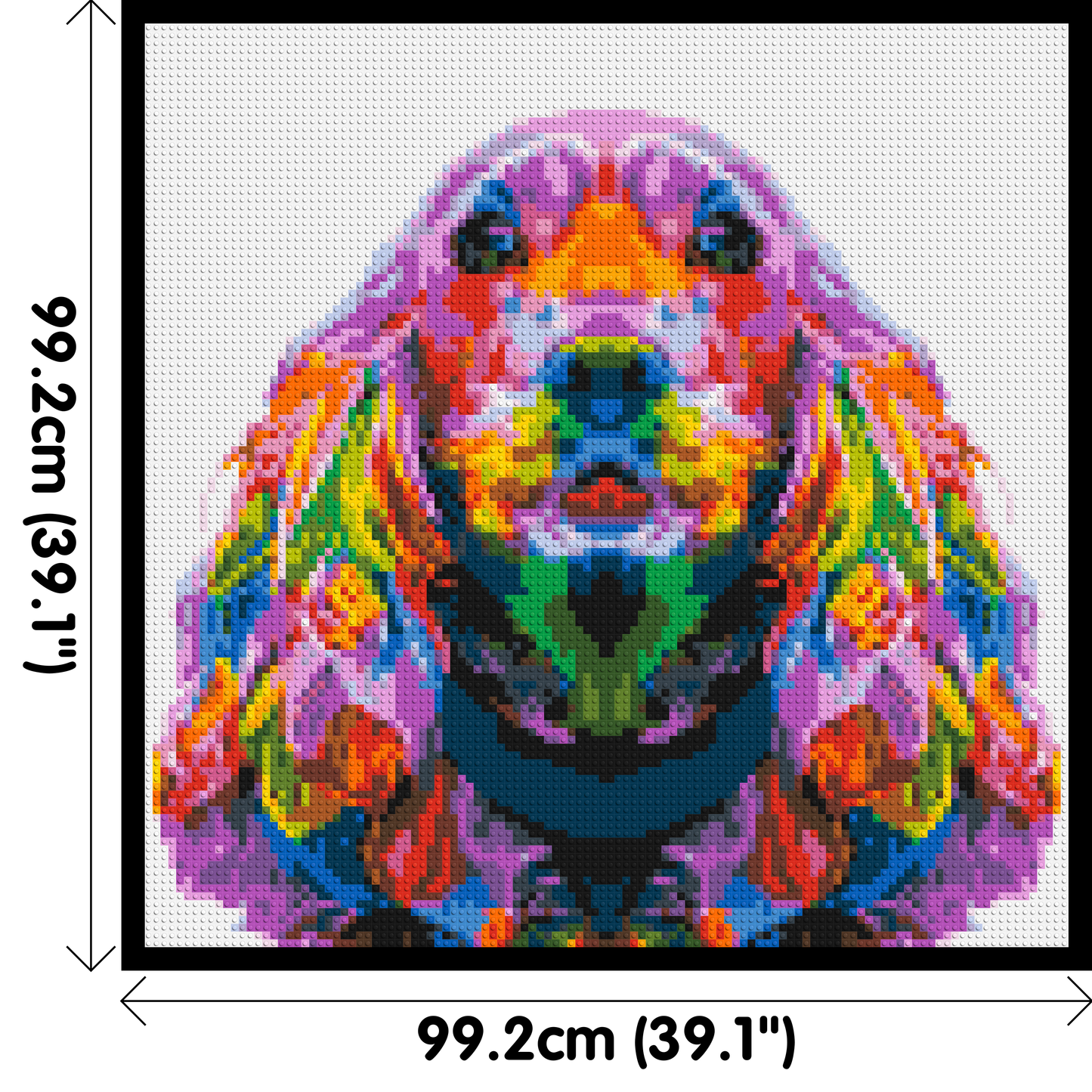 Cocker Spaniel Colourful Pop Art - Brick Art Mosaic Kit 5x5 large