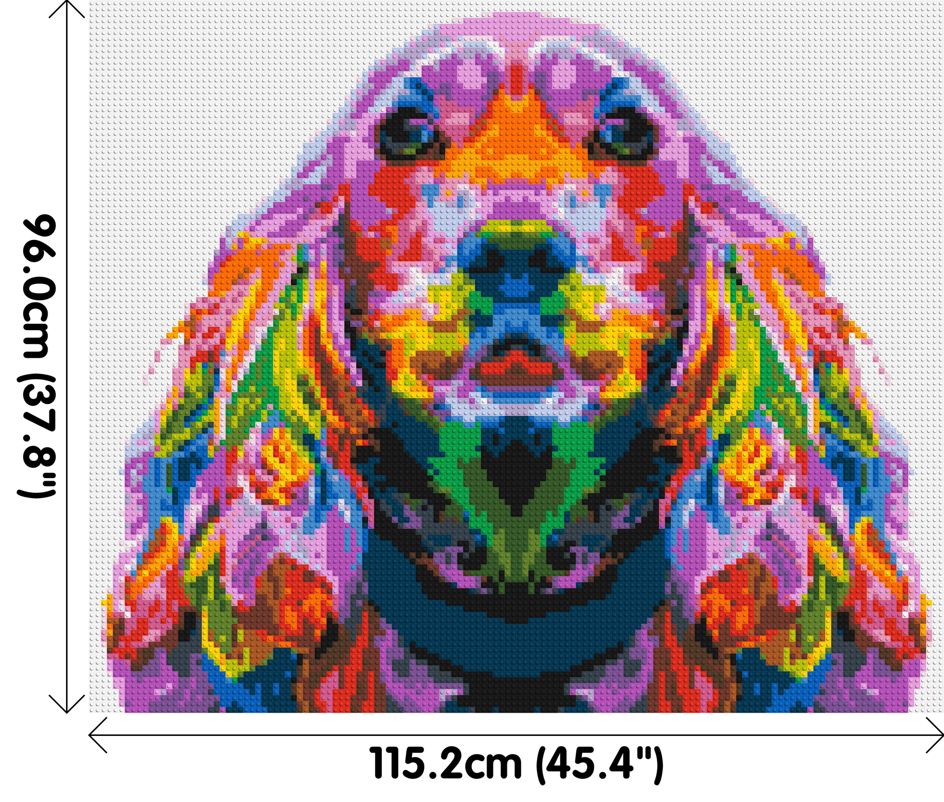 Cocker Spaniel Colourful Pop Art - Brick Art Mosaic Kit 6x5 dimensions