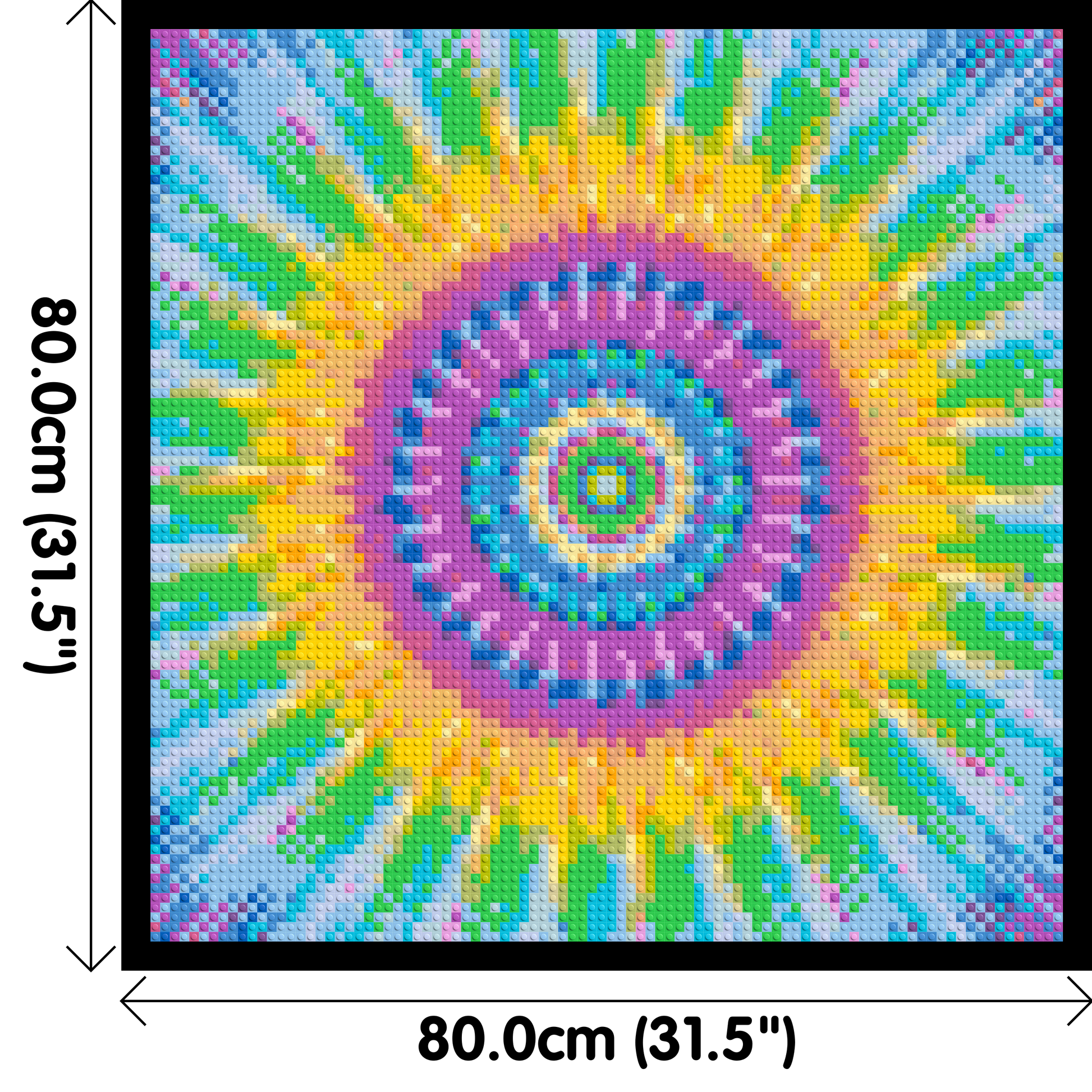 Abstract Pattern #4 - Brick Art Mosaic Kit 4x4 dimensions with frame