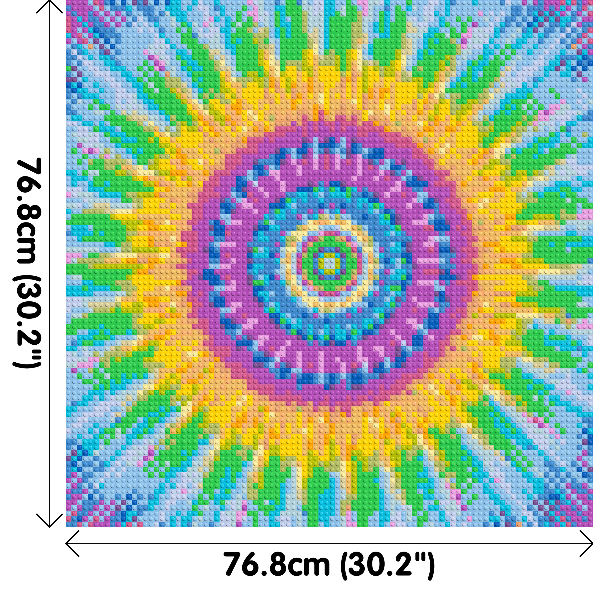 Abstract Pattern #4 - Brick Art Mosaic Kit 4x4 dimensions
