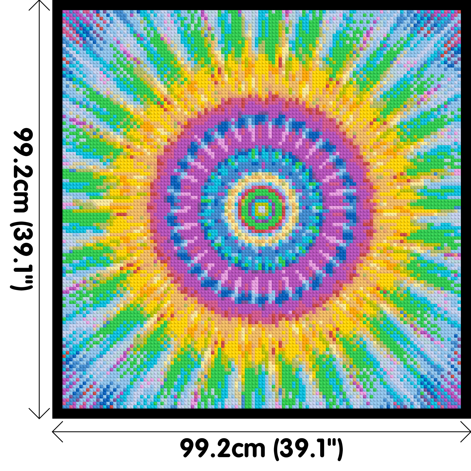 Abstract Pattern #4 - Brick Art Mosaic Kit 5x5 dimensions with frame