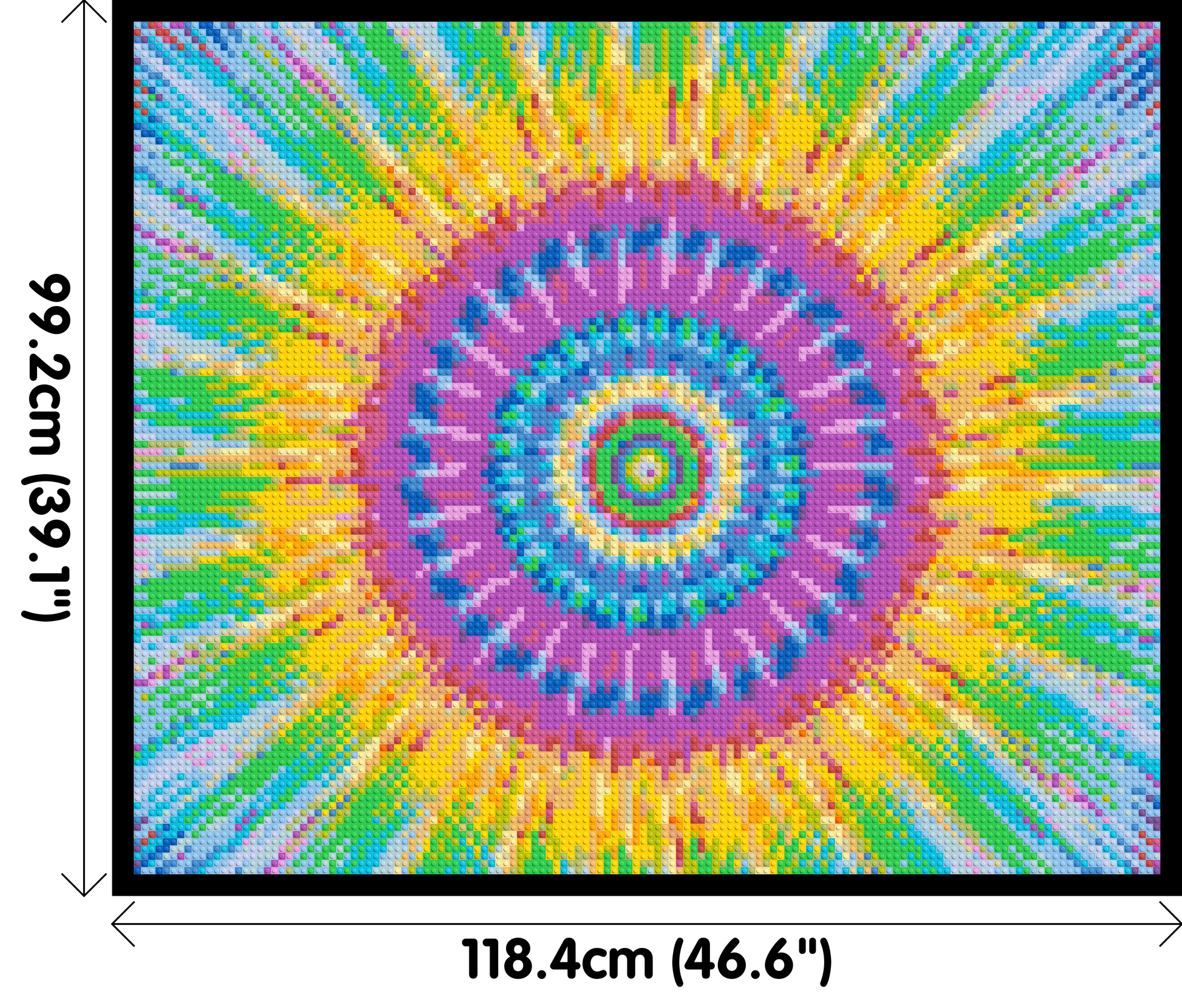 Abstract Pattern #4 - Brick Art Mosaic Kit 6x5 dimensions with frame