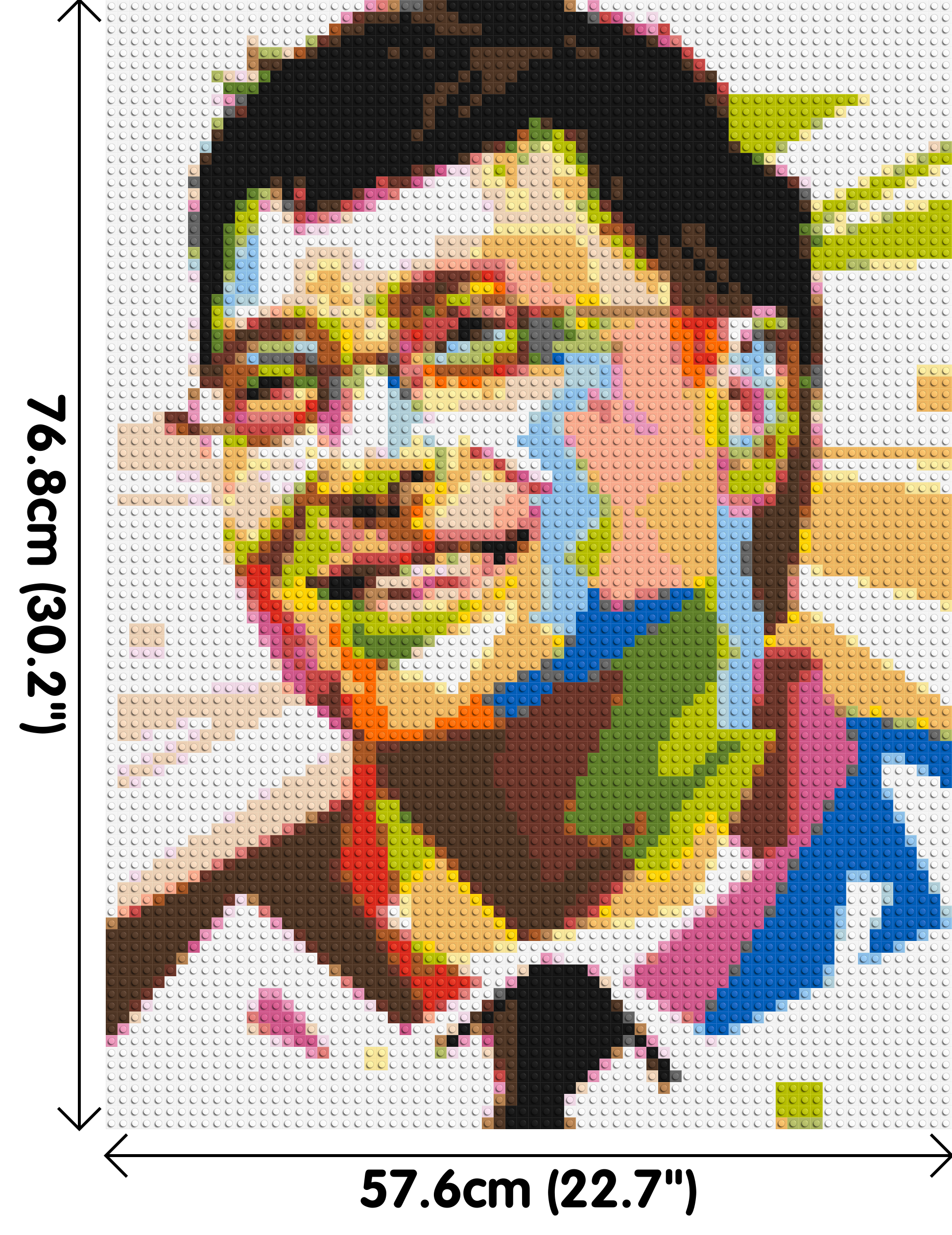 Bill Gates - Brick Art Mosaic Kit 3x4 dimensions