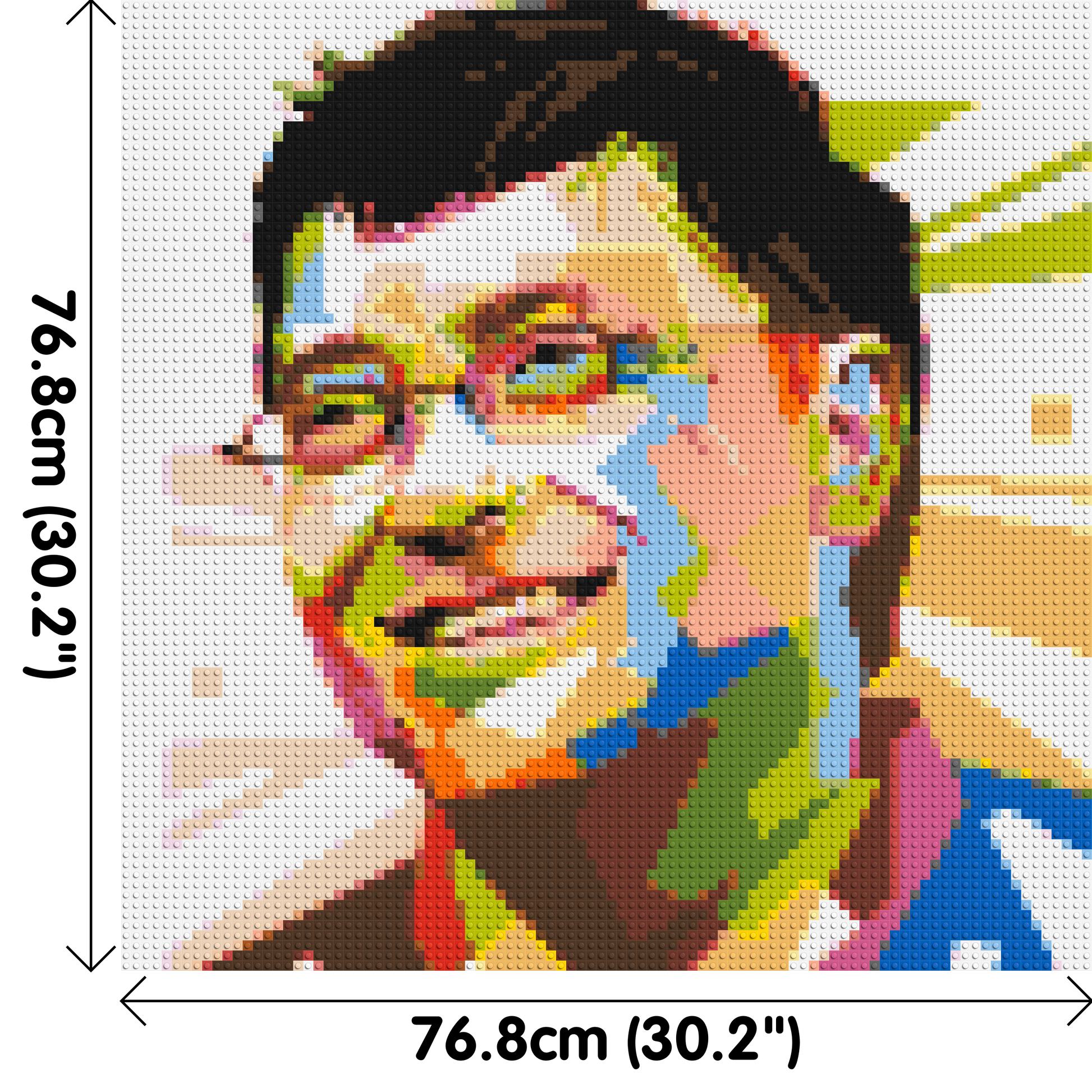 Bill Gates - Brick Art Mosaic Kit 4x4 dimensions