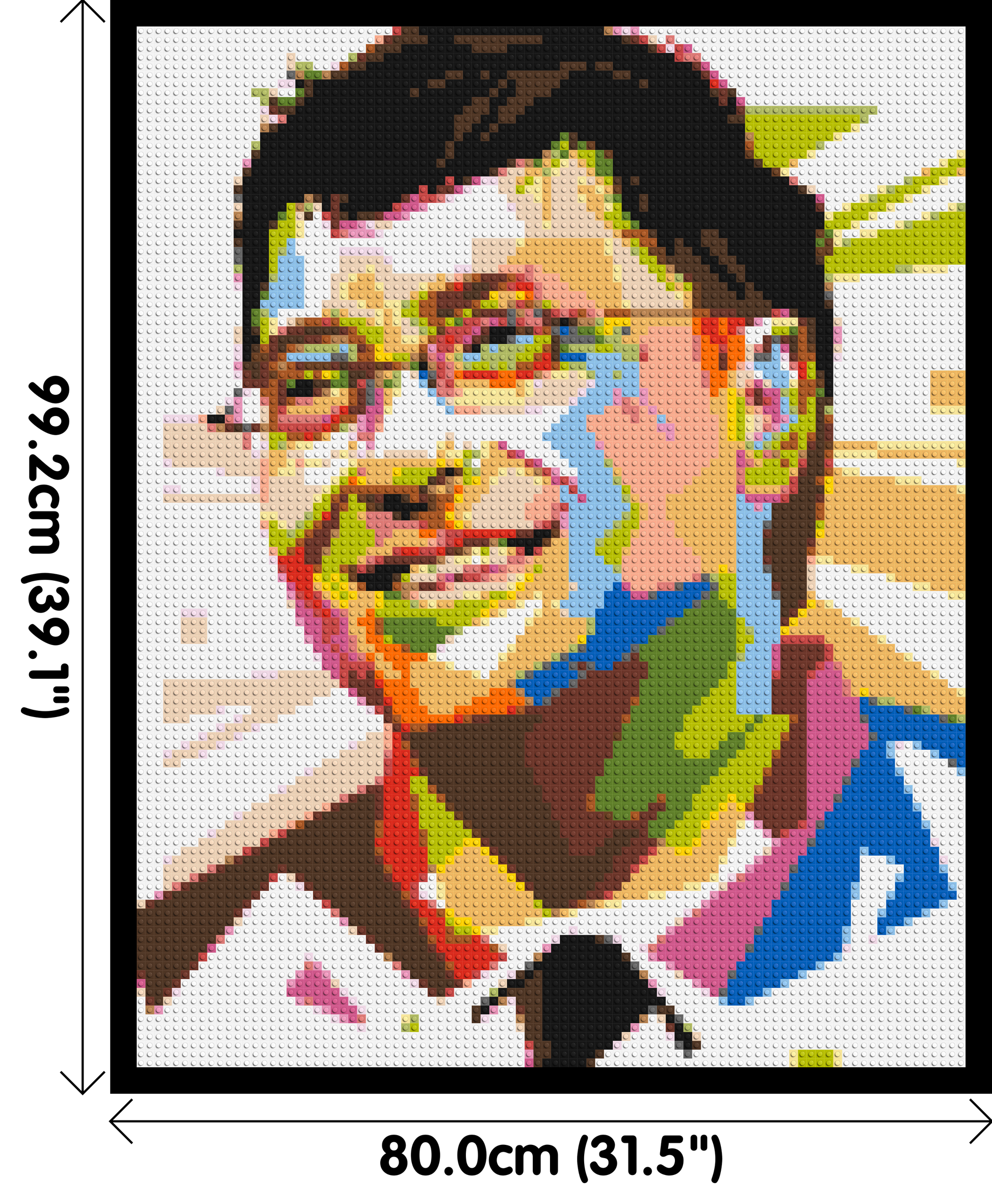 Bill Gates - Brick Art Mosaic Kit 4x5 dimensions with frame