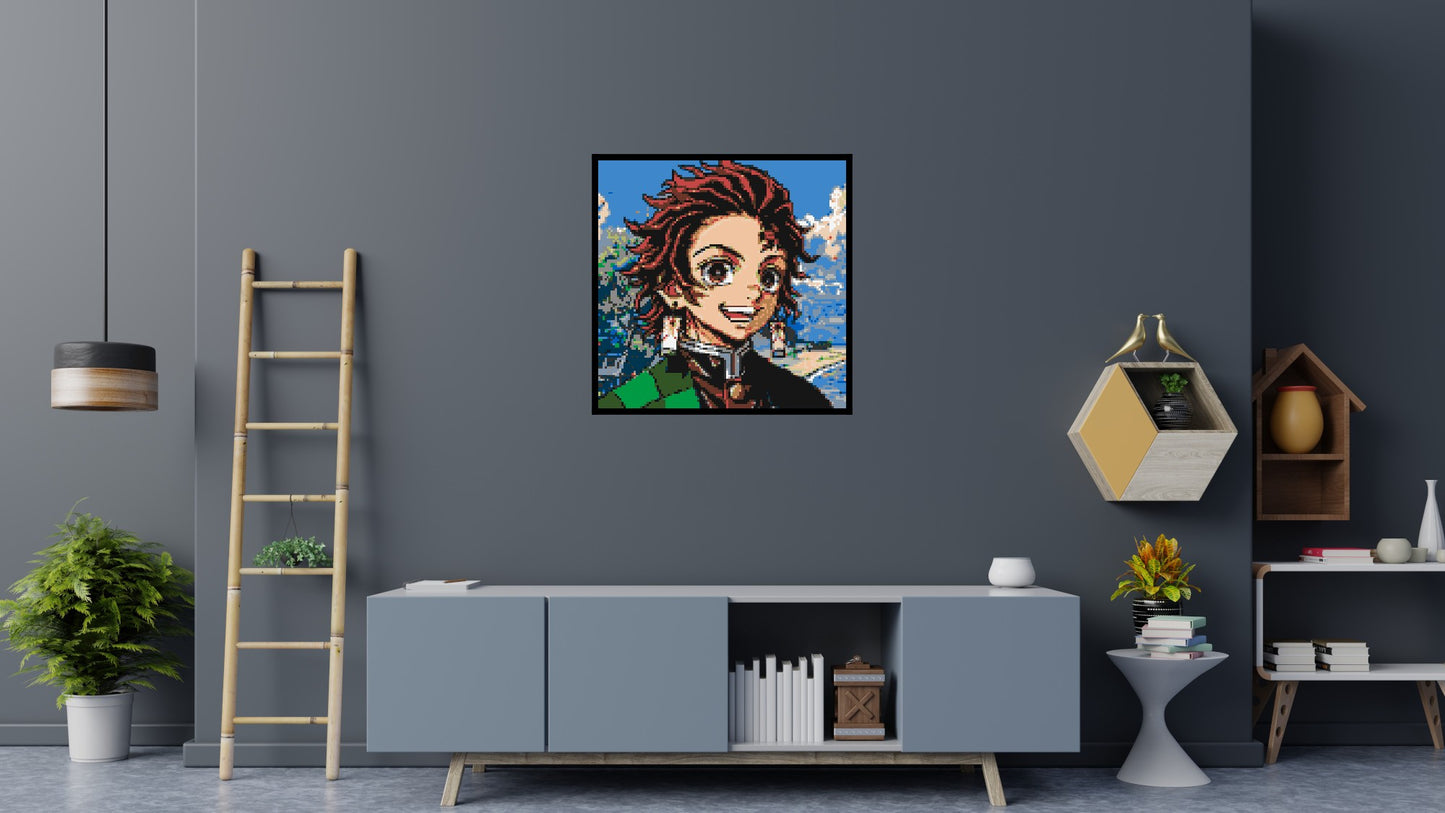 Tanjiro Pixel Art - Brick Art Mosaic Kit 5x5 large