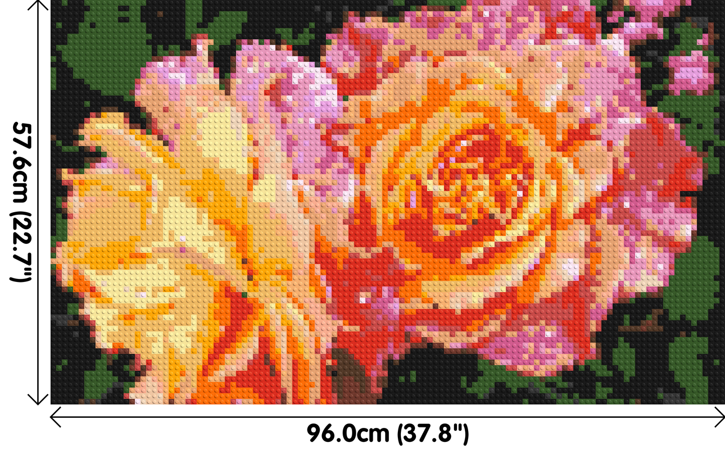Roses - Brick Art Mosaic Kit 5x3 large