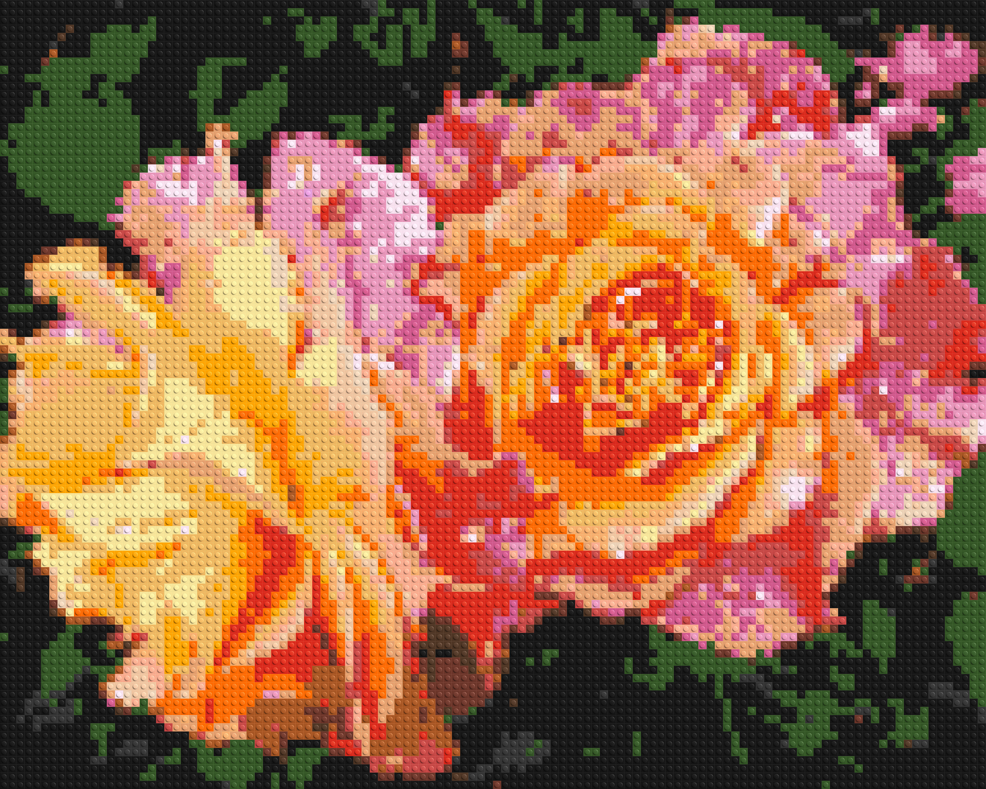 Roses - Brick Art Mosaic Kit 5x4 large