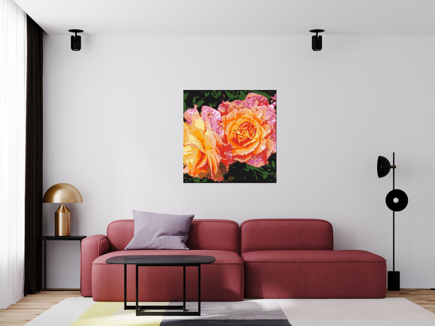 Roses - Brick Art Mosaic Kit 5x5 large