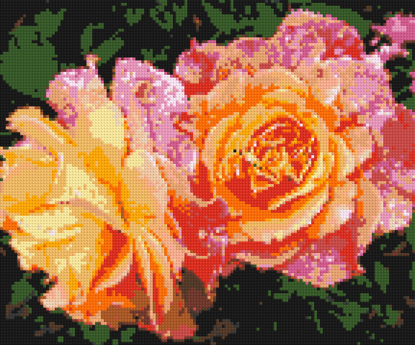 Roses - Brick Art Mosaic Kit 6x5 large
