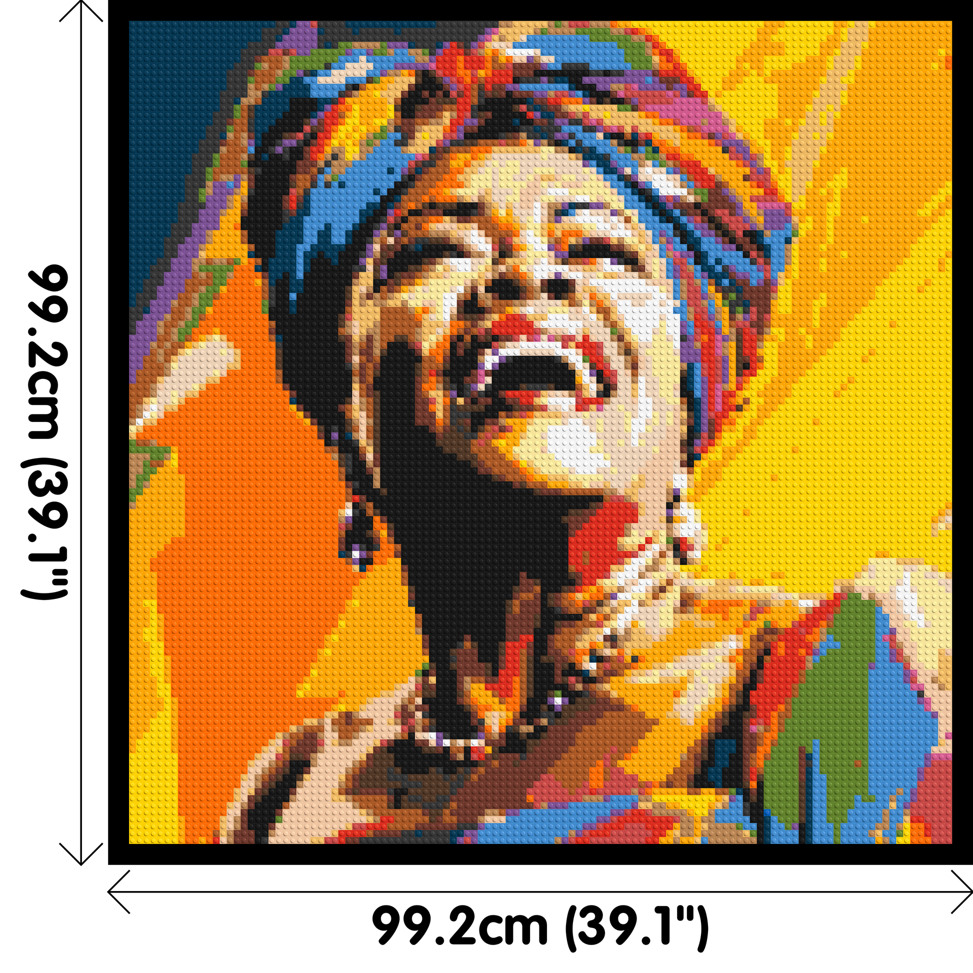 Maya Angelou - Brick Art Mosaic Kit 5x5 dimensions with frame