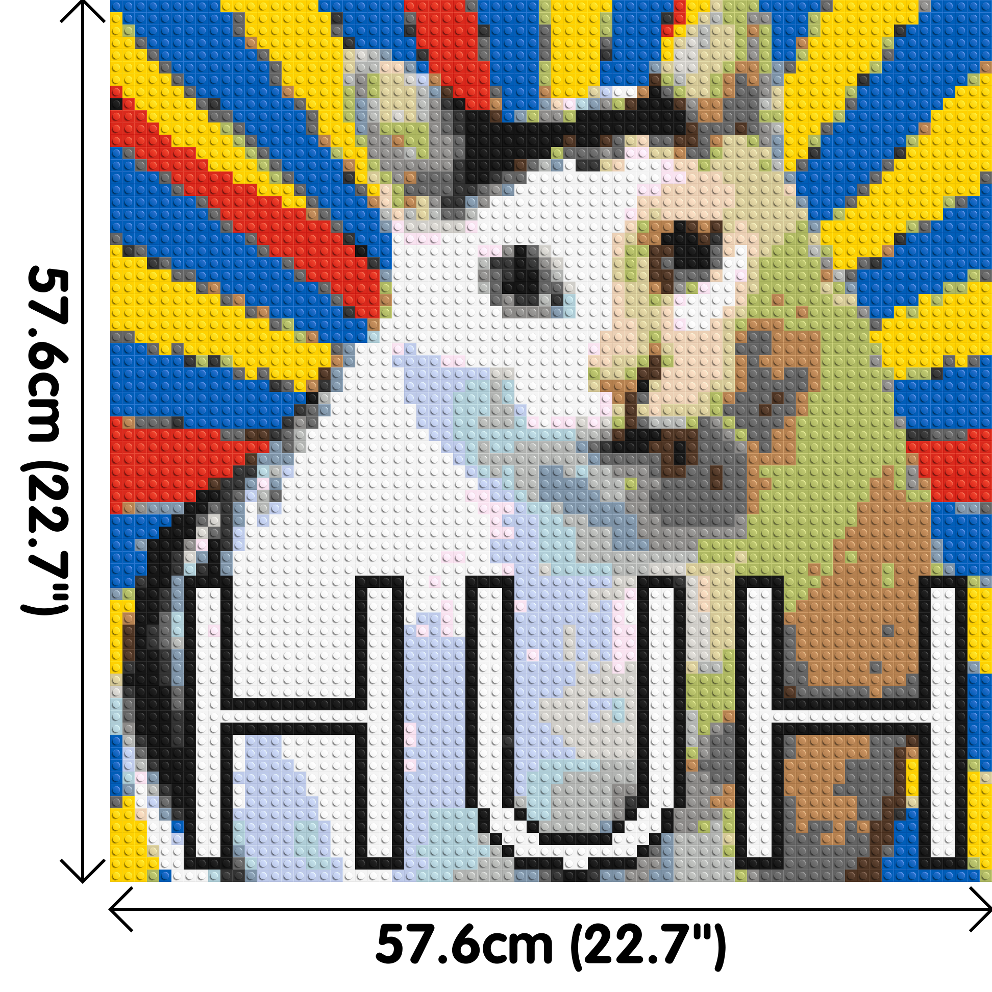 Huh Cat Meme - Brick Art Mosaic Kit 3x3 dimensions