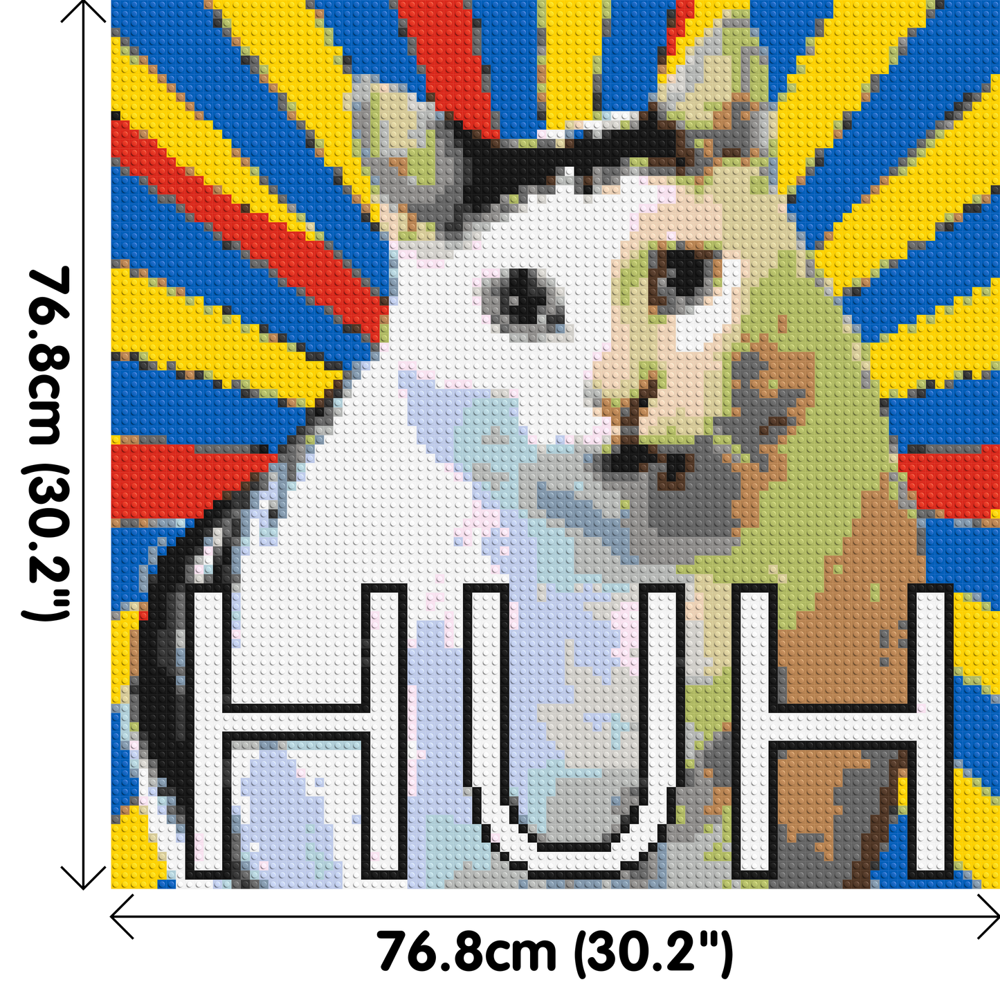 Huh Cat Meme - Brick Art Mosaic Kit 4x4 large