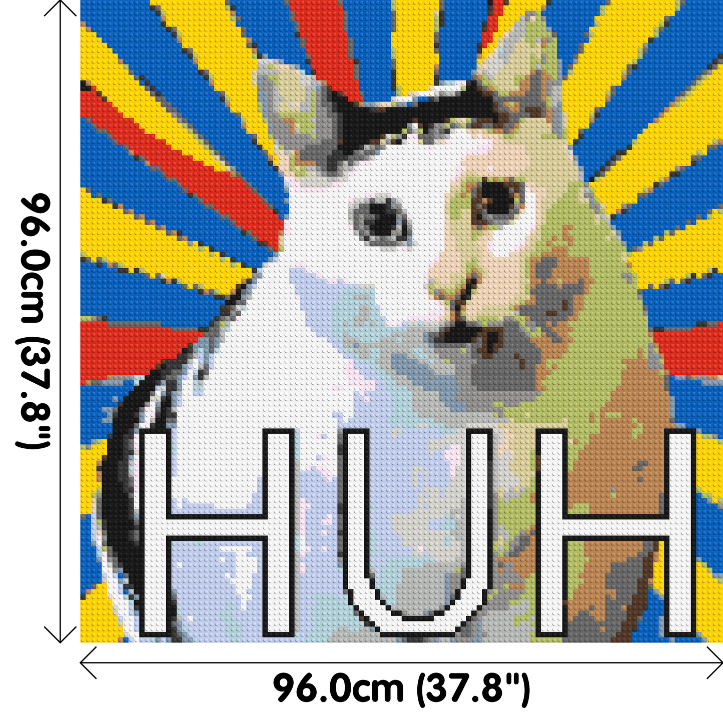 Huh Cat Meme - Brick Art Mosaic Kit 5x5 large