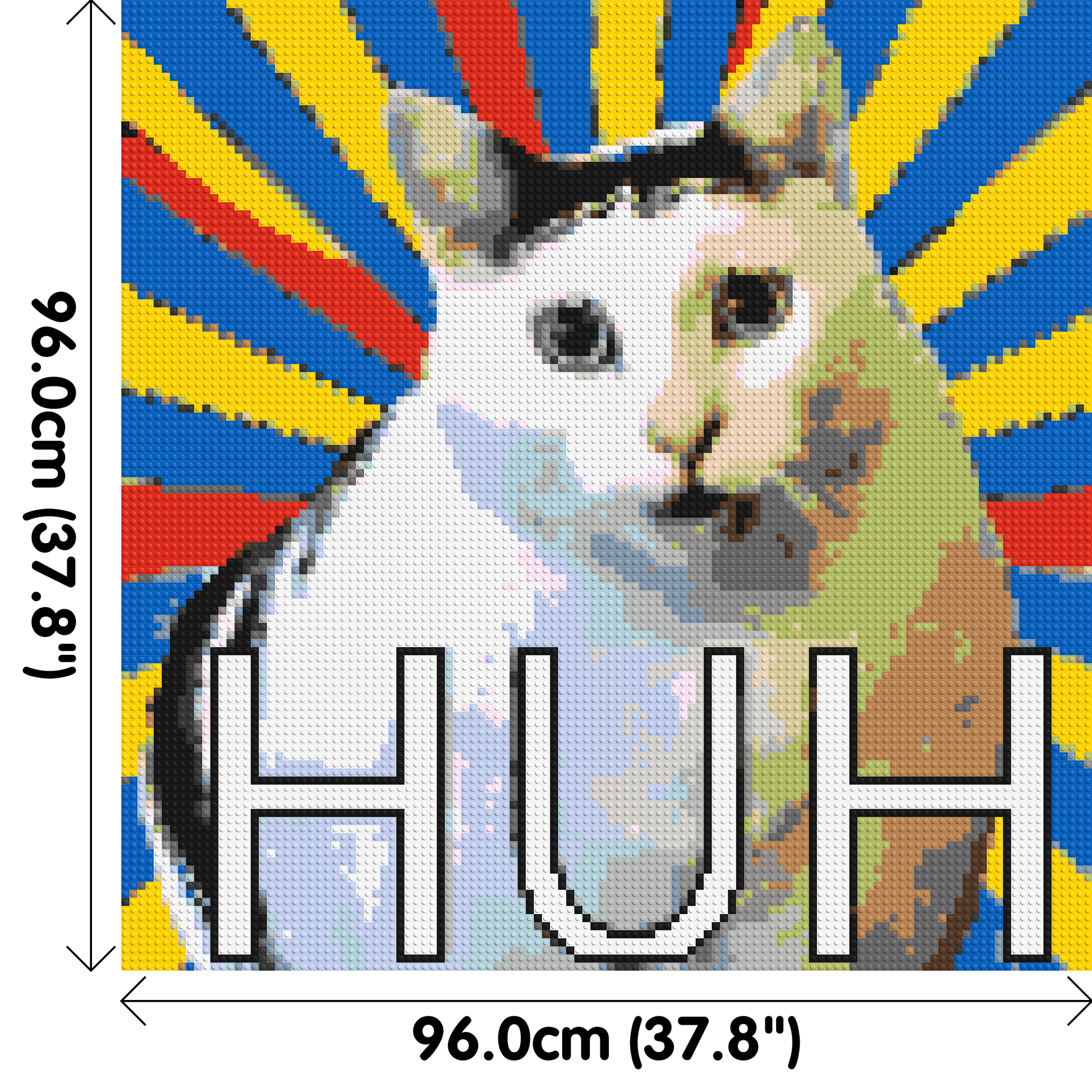 Huh Cat Meme - Brick Art Mosaic Kit 5x5 dimensions