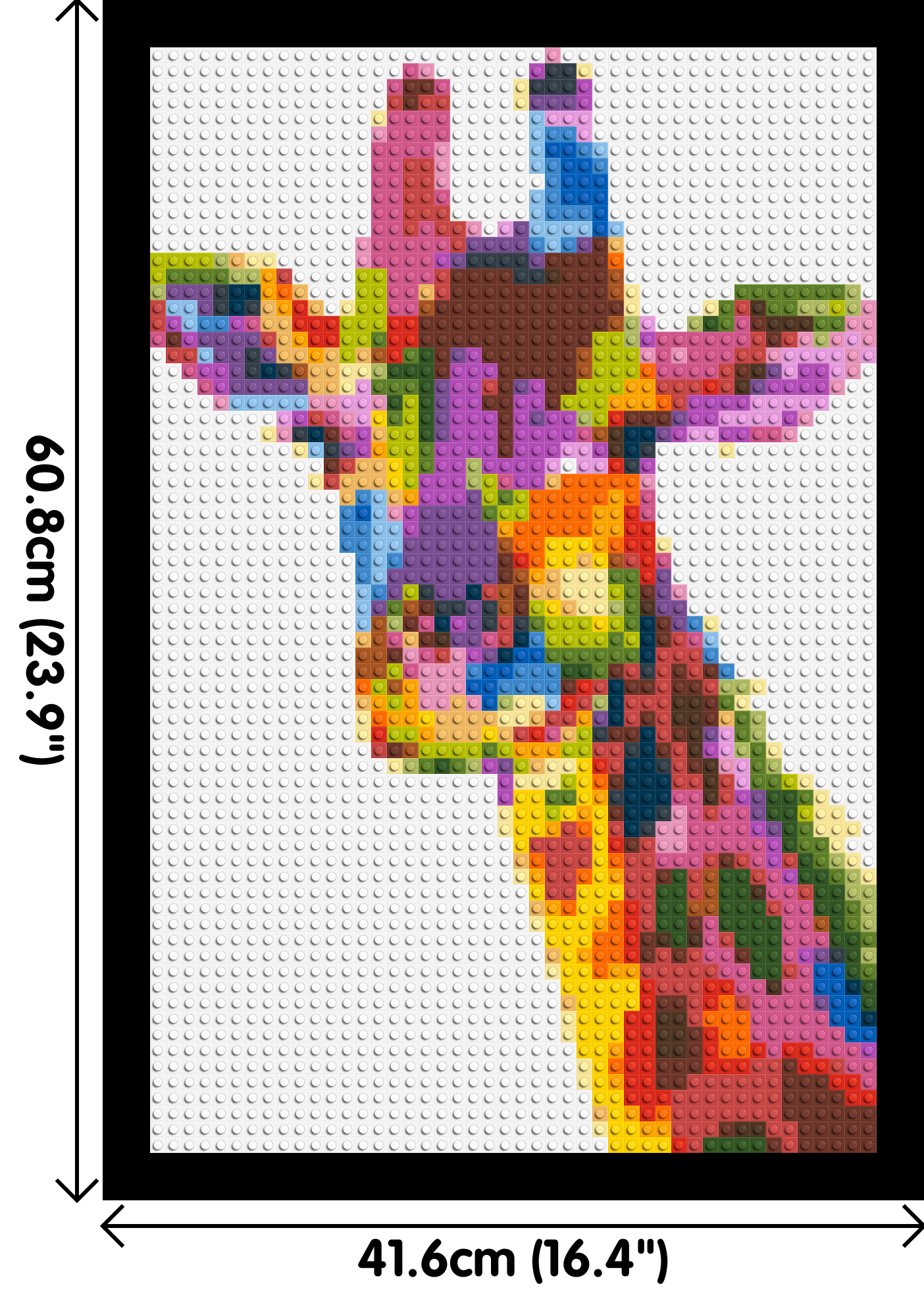 Giraffe Colourful Pop Art - Brick Art Mosaic Kit 2x3 large