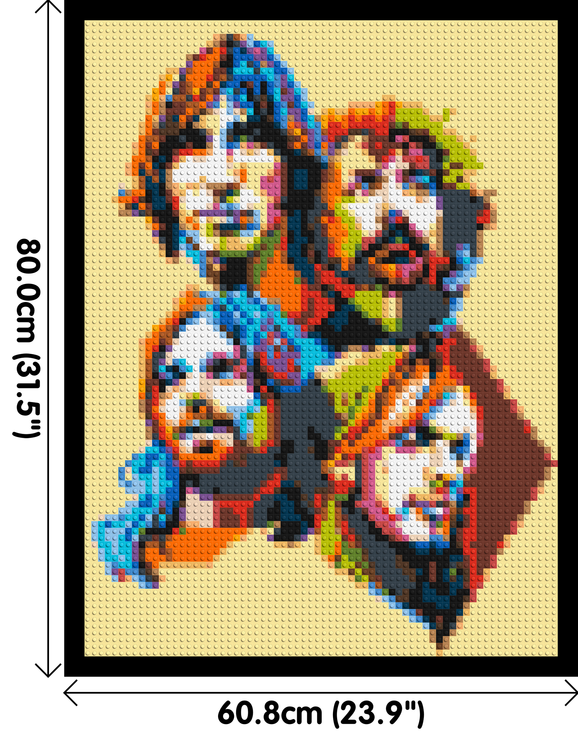 Pink Floyd - Brick Art Mosaic Kit 3x4 dimensions with frame