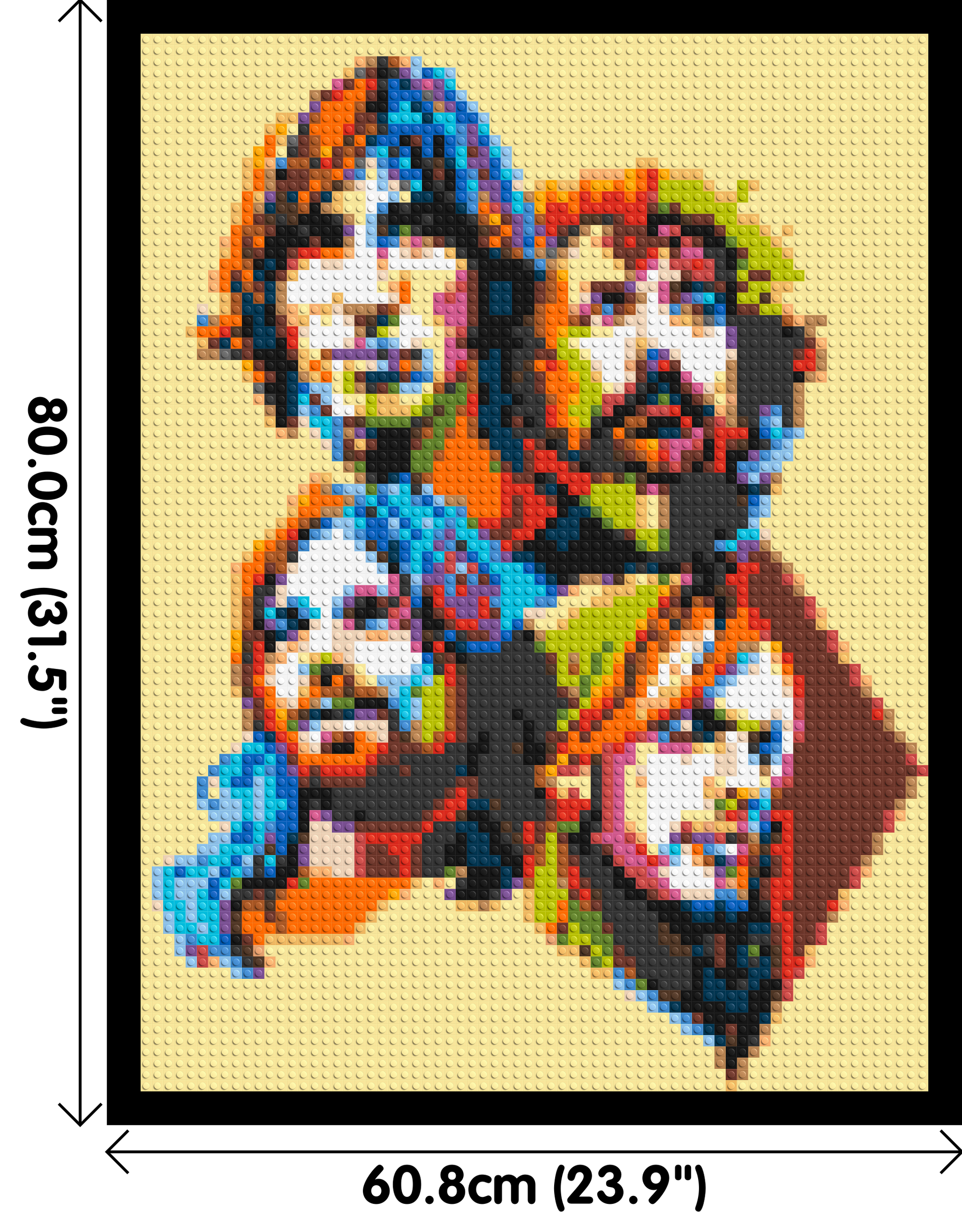 Pink Floyd - Brick Art Mosaic Kit 3x4 dimensions with frame