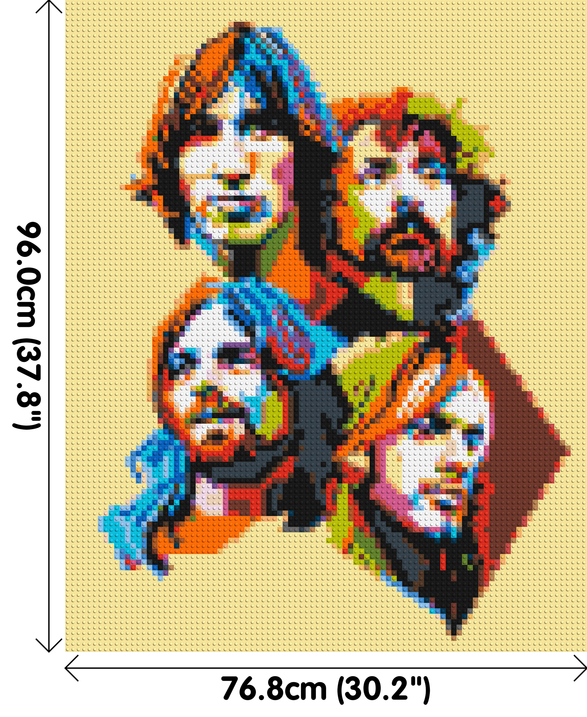 Pink Floyd - Brick Art Mosaic Kit 4x5 dimensions