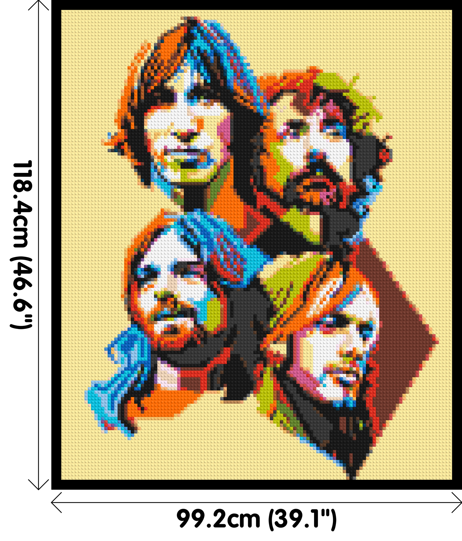 Pink Floyd - Brick Art Mosaic Kit 5x6 dimensions with frame