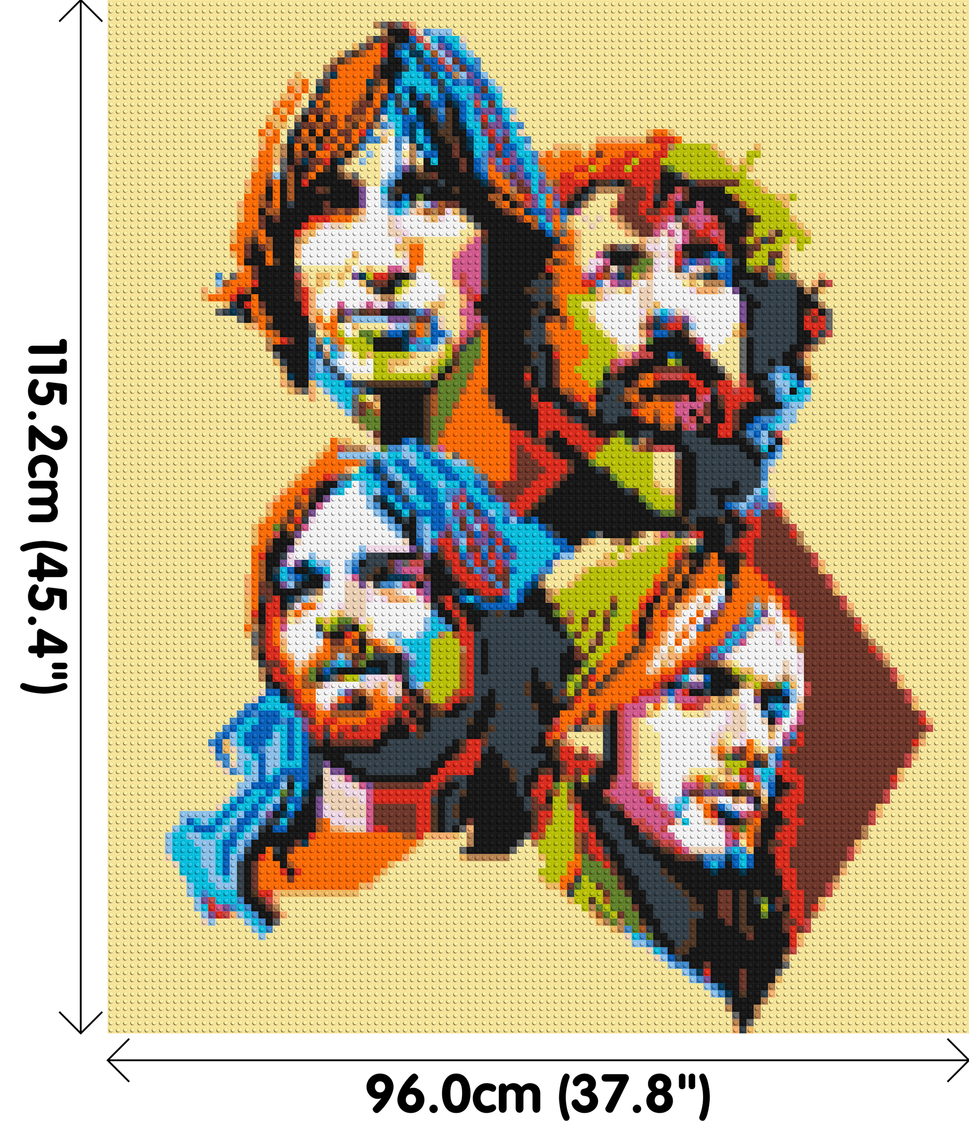 Pink Floyd - Brick Art Mosaic Kit 5x6 dimensions