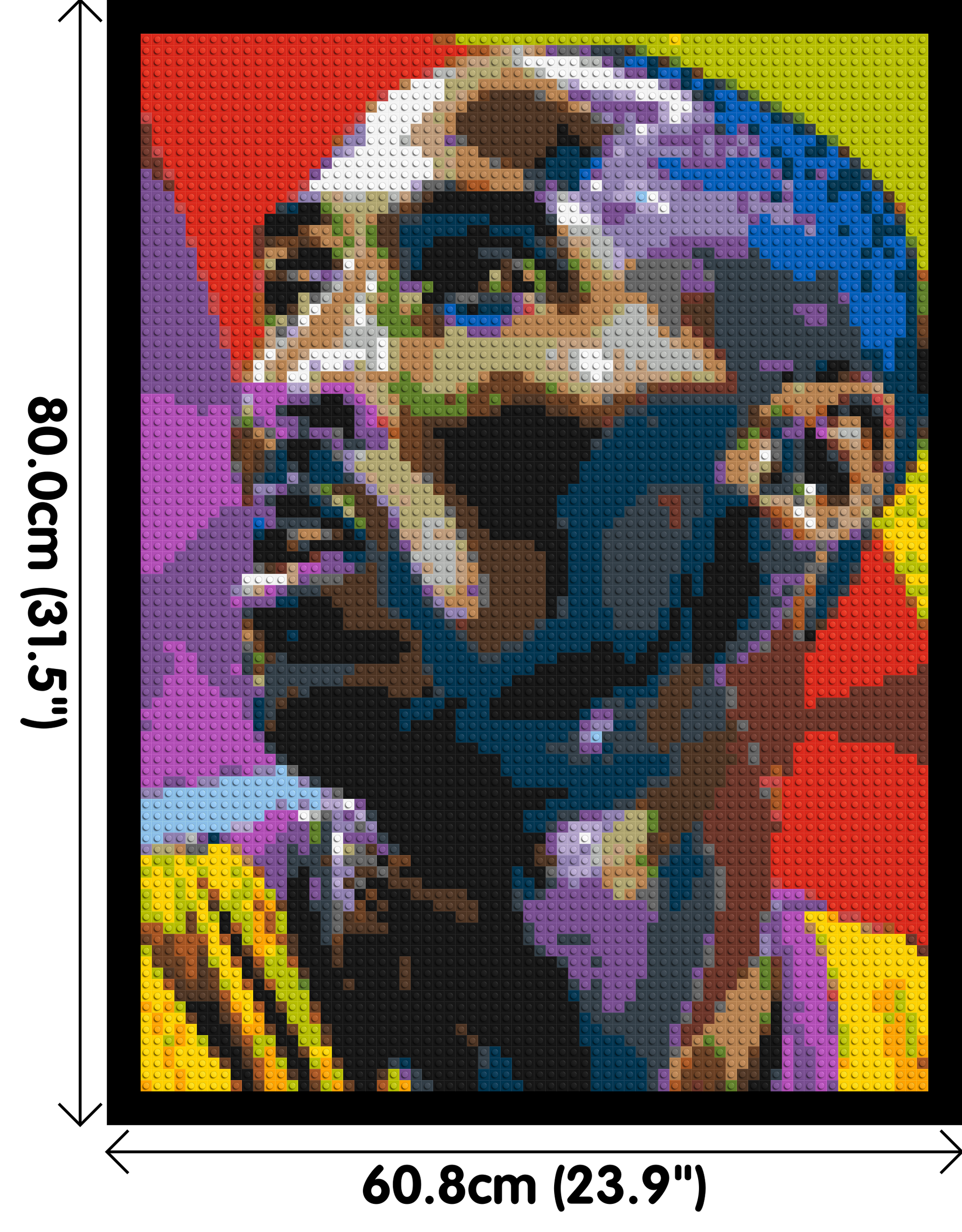 Kobe Bryant - Brick Art Mosaic Kit 3x4 dimensions with frame