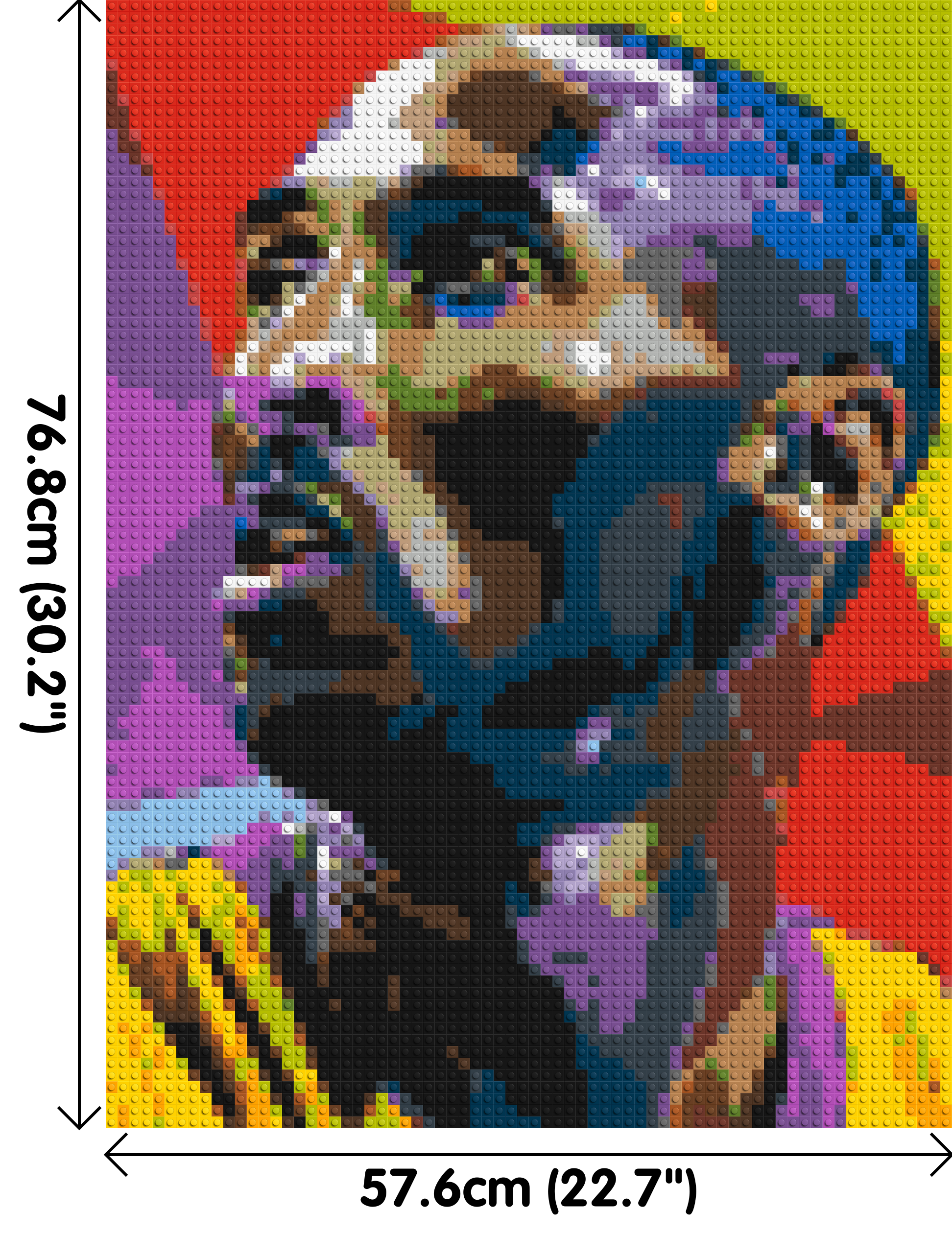 Kobe Bryant - Brick Art Mosaic Kit 3x4 dimensions