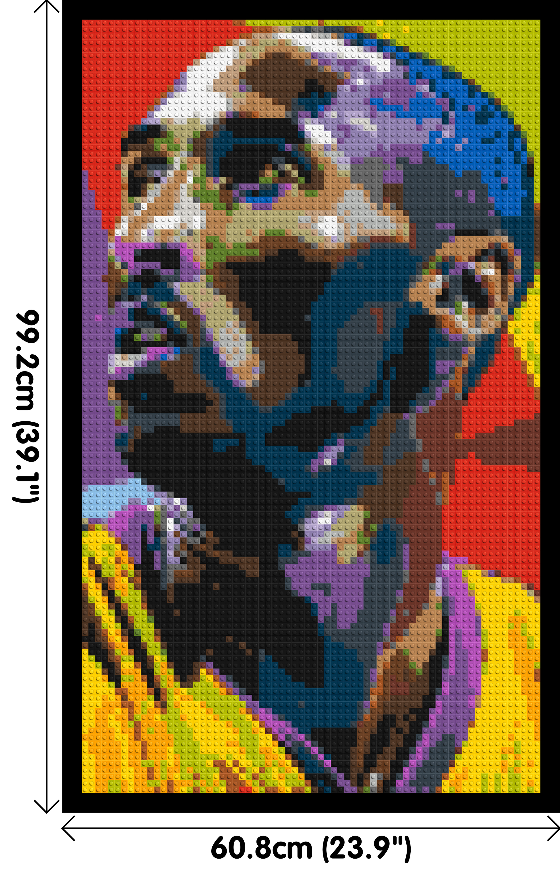 Kobe Bryant - Brick Art Mosaic Kit 3x5 dimensions with frame