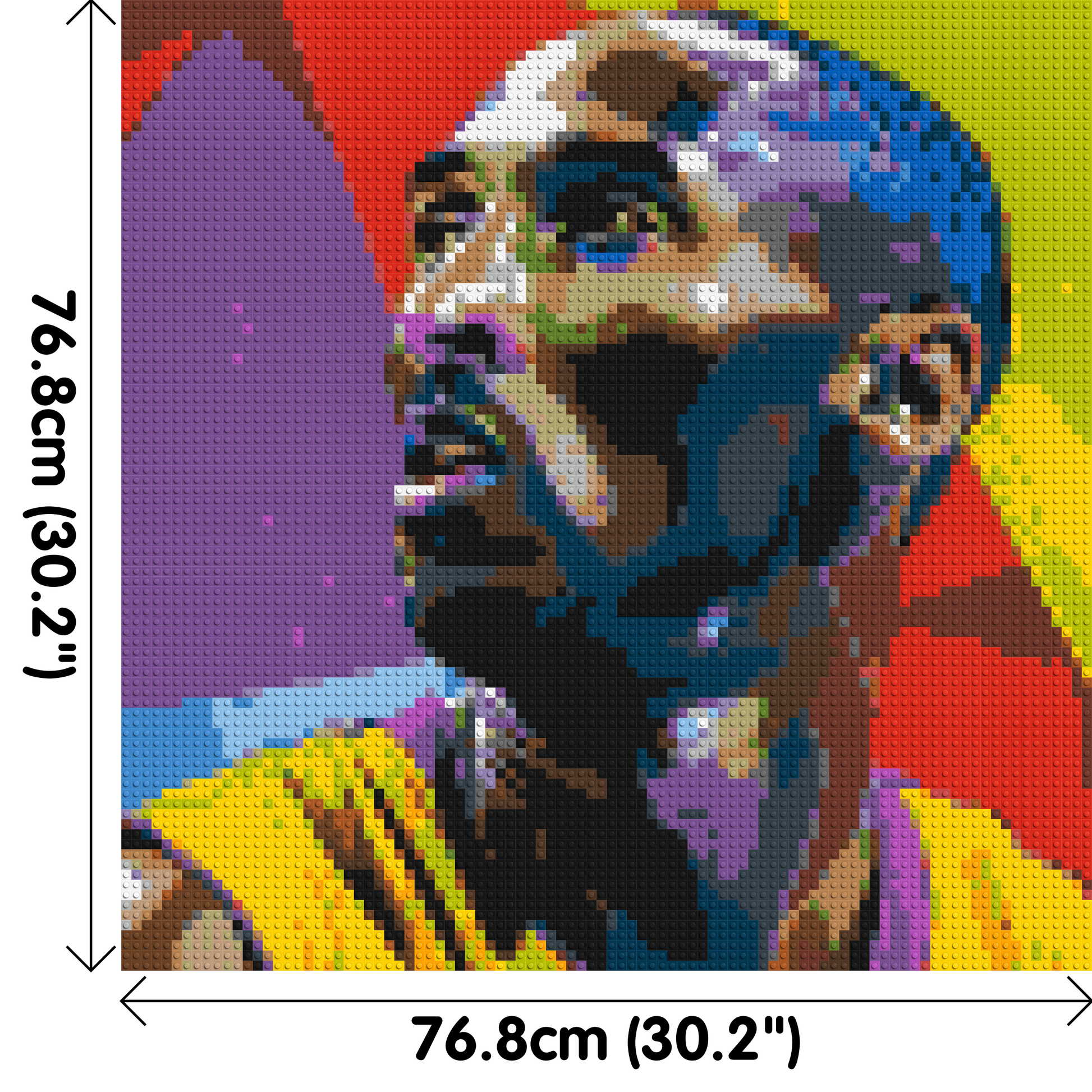 Kobe Bryant - Brick Art Mosaic Kit 4x4 dimensions