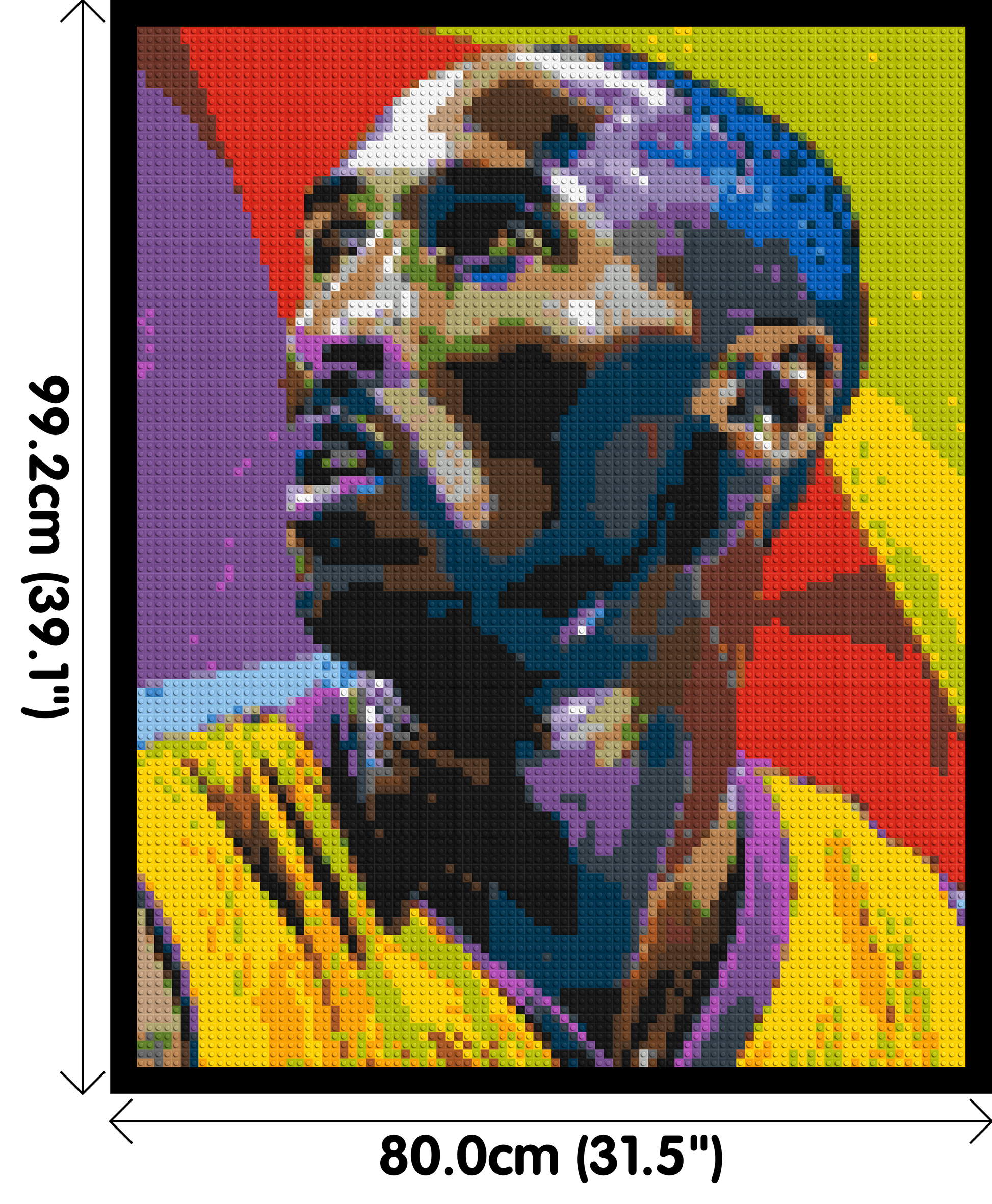 Kobe Bryant - Brick Art Mosaic Kit 4x5 dimensions with frame