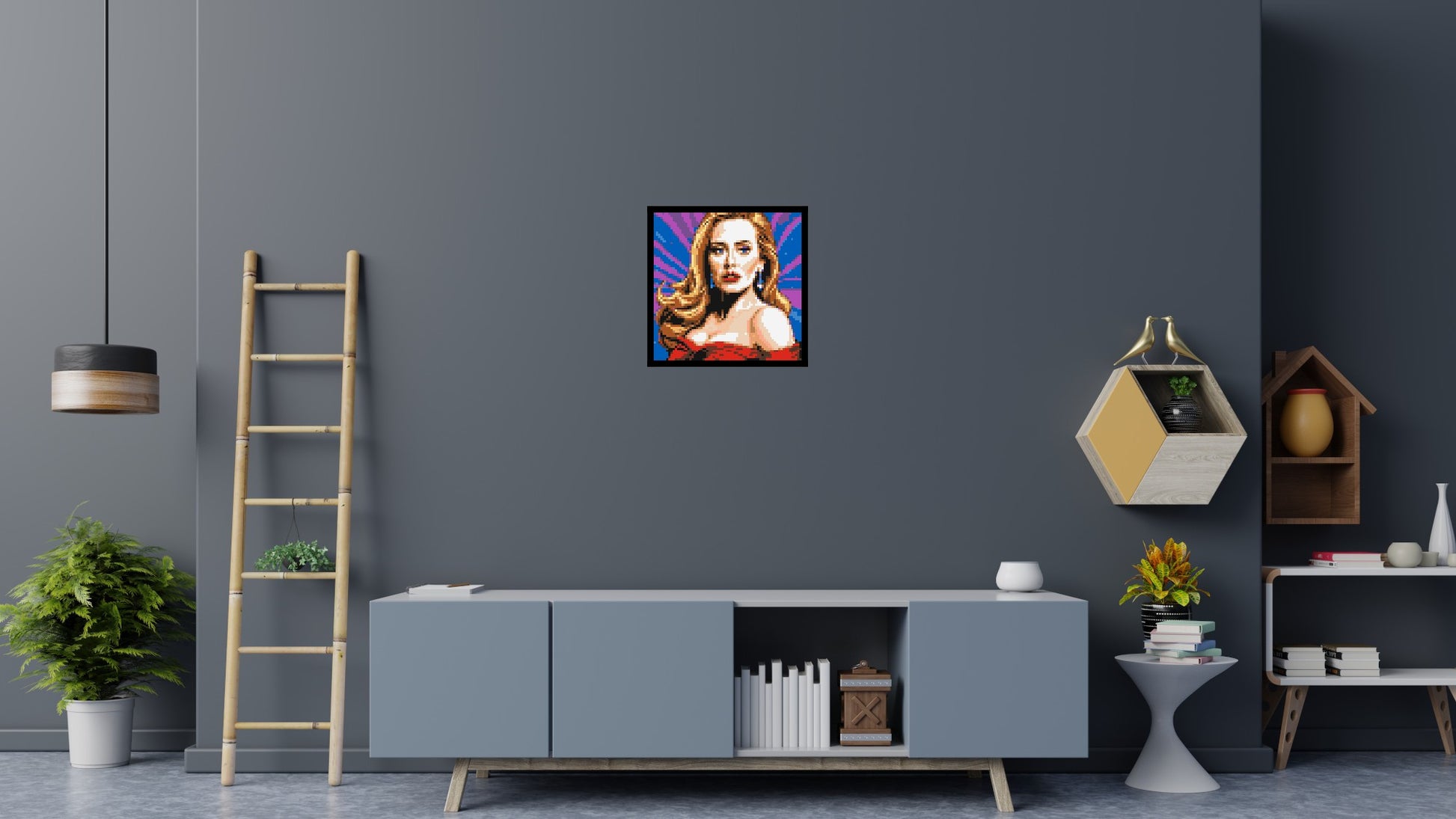 Adele - Brick Art Mosaic Kit 3x3 scene with frame