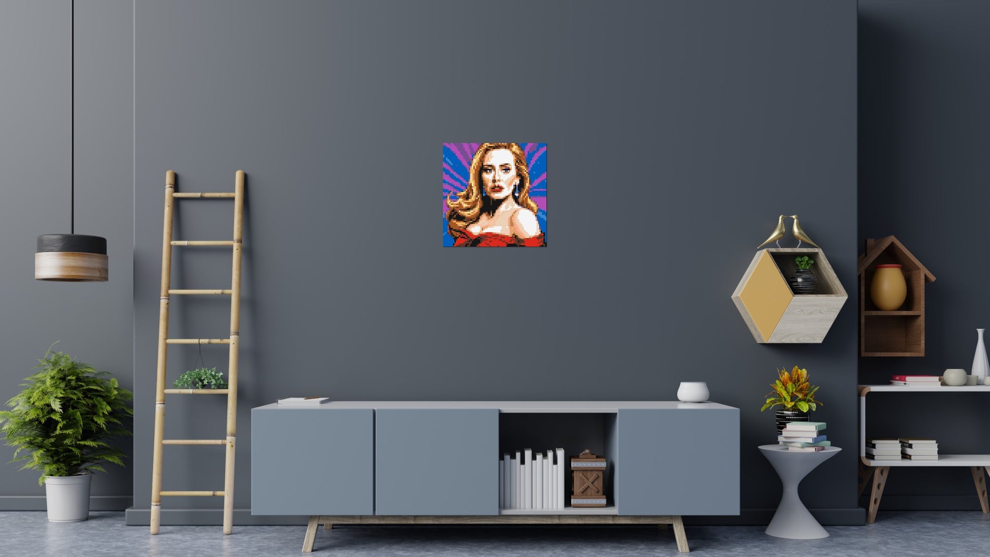 Adele - Brick Art Mosaic Kit 3x3 scene