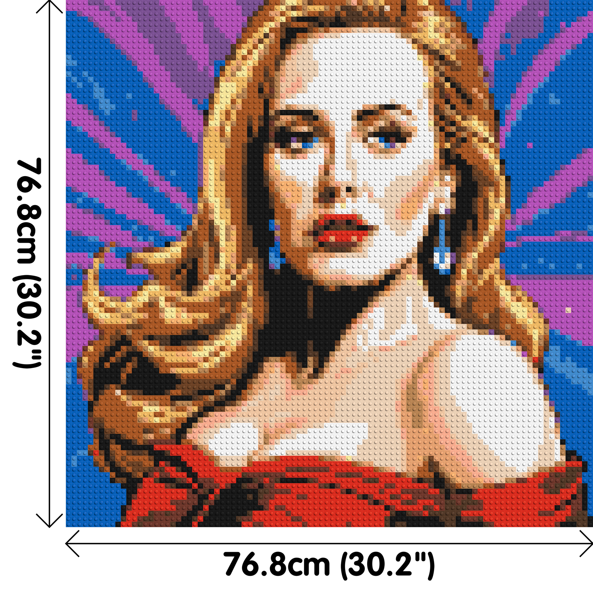 Adele - Brick Art Mosaic Kit 4x4 dimensions