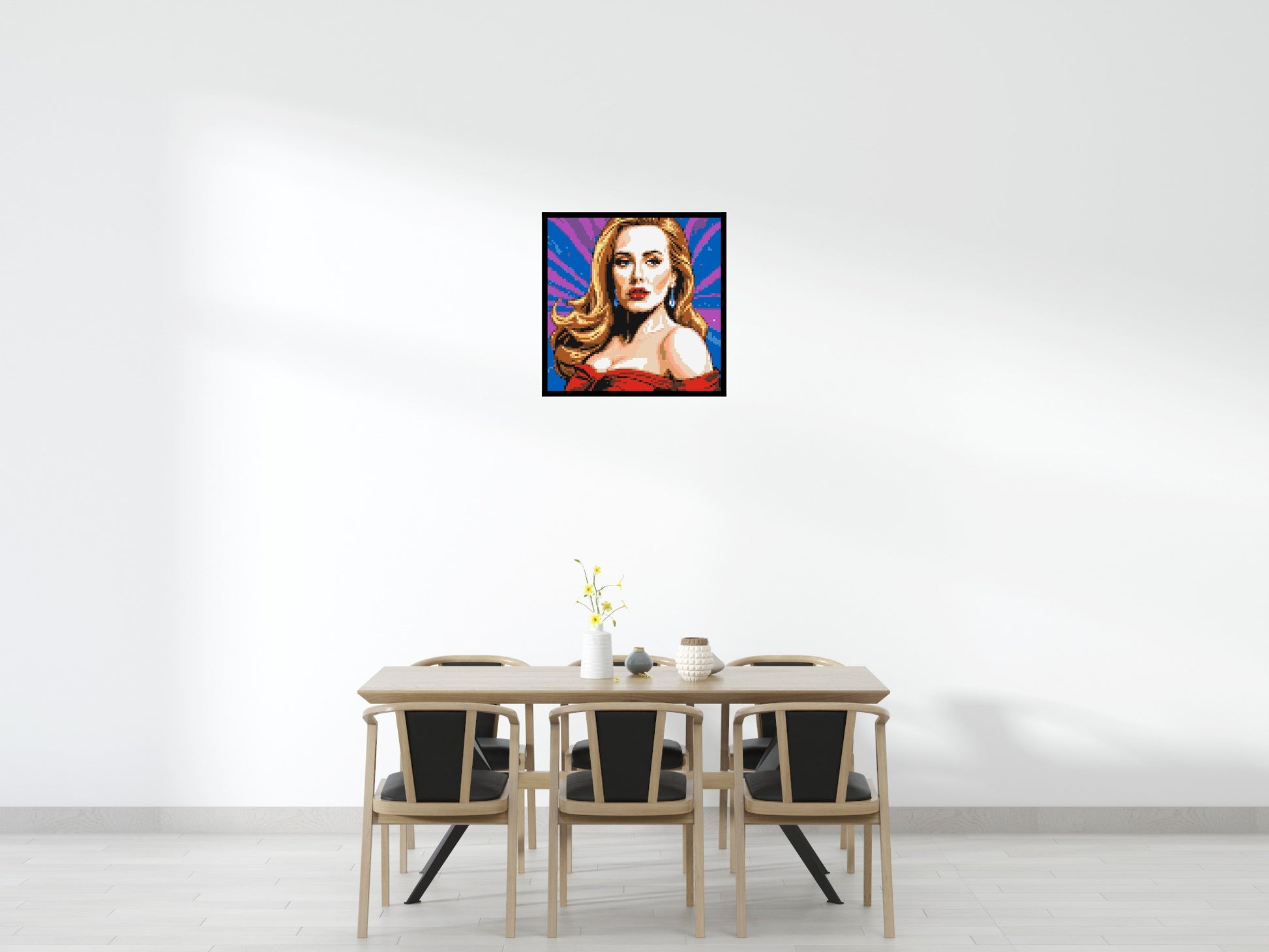 Adele - Brick Art Mosaic Kit 4x4 scene with frame