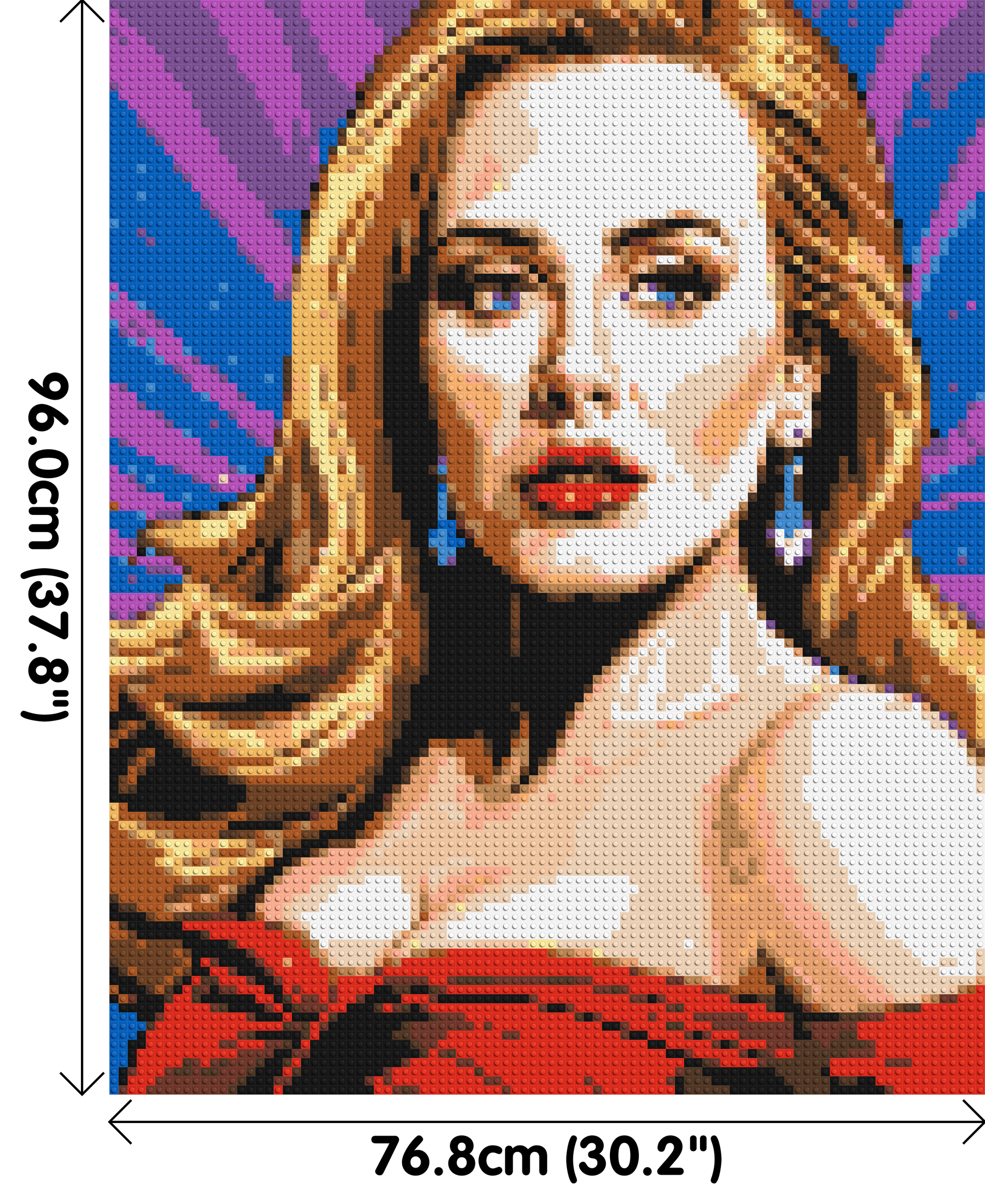 Adele - Brick Art Mosaic Kit 4x5 dimensions