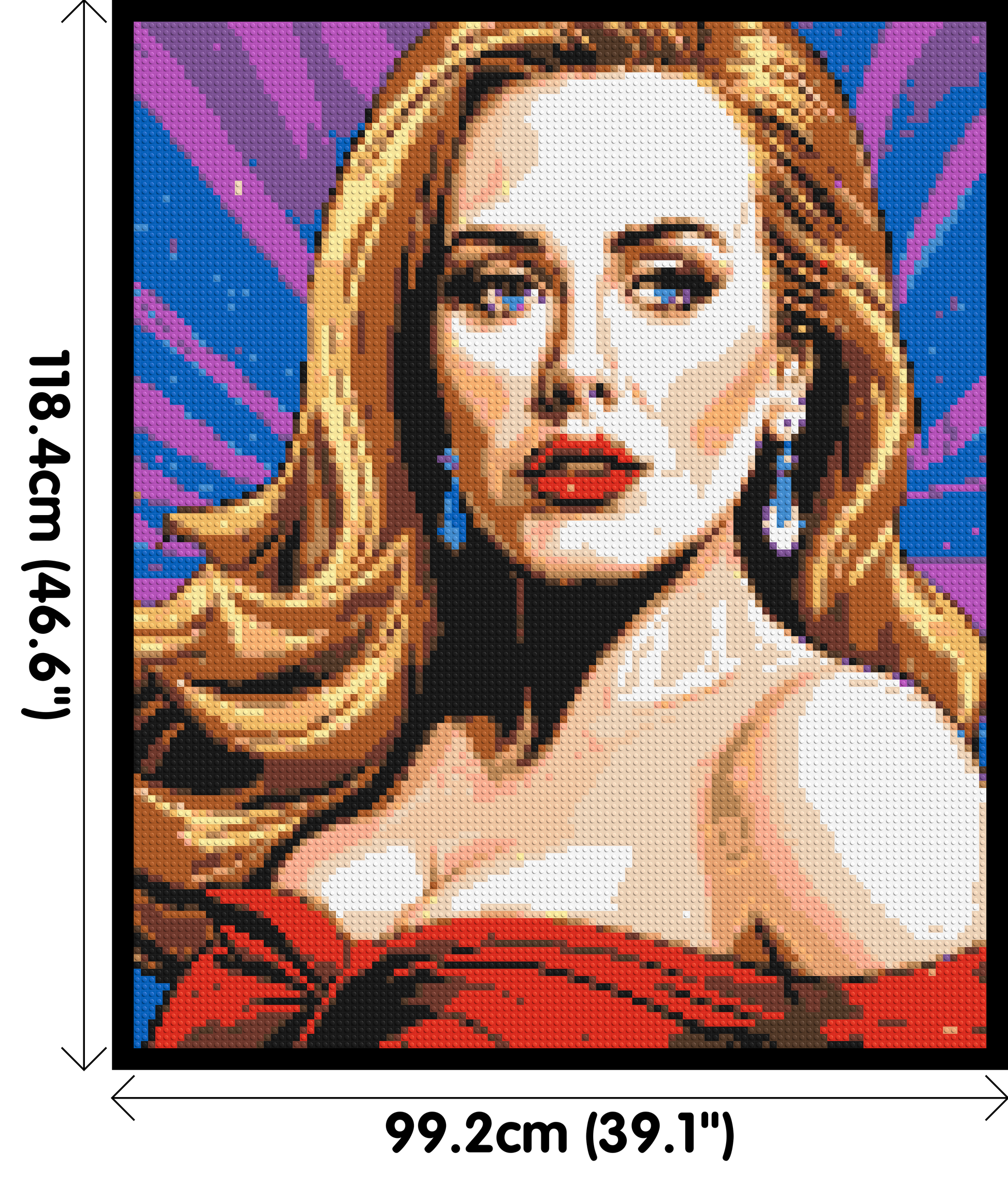Adele - Brick Art Mosaic Kit 5x6 dimensions with frame