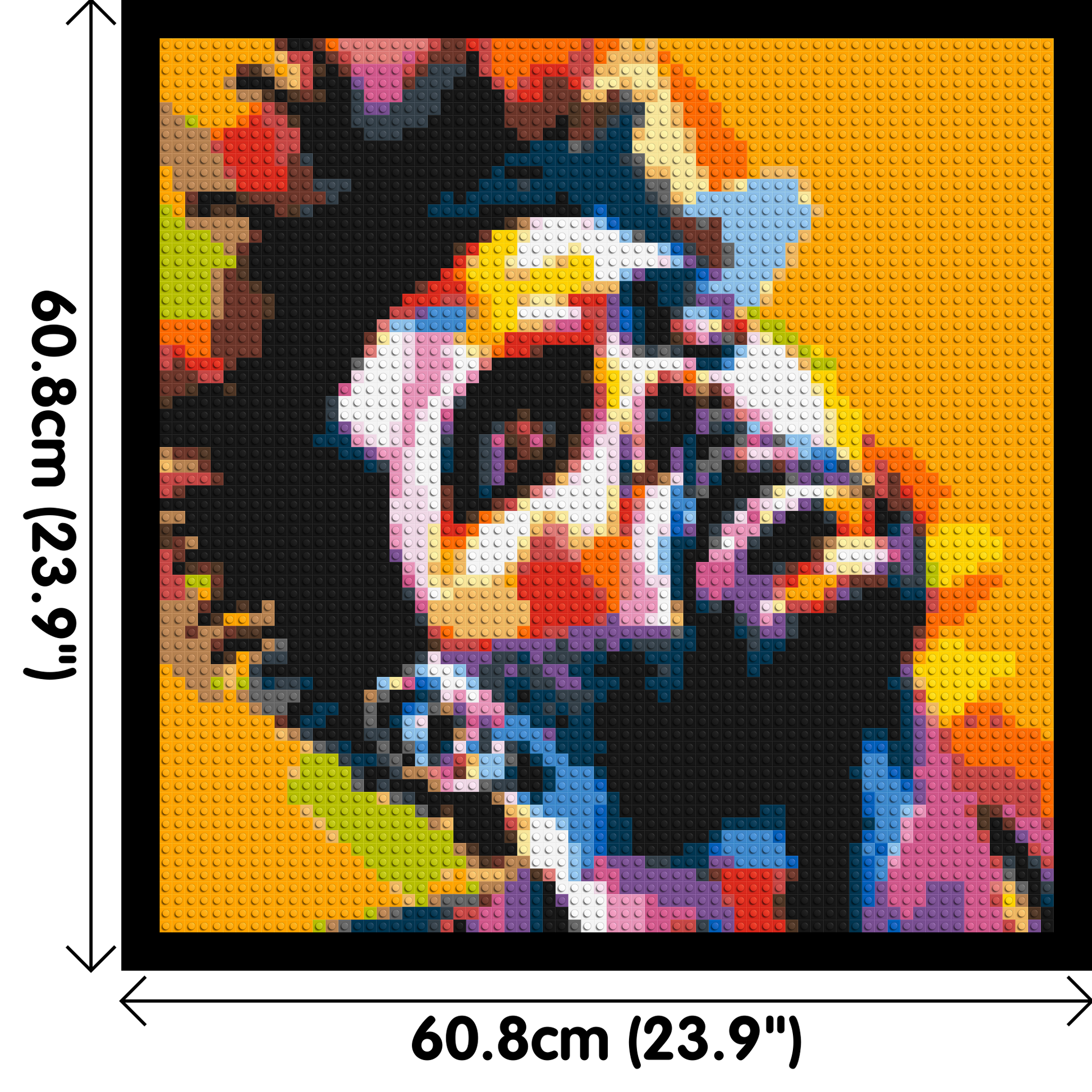 The Weeknd - Brick Art Mosaic Kit 3x3 dimensions with frame