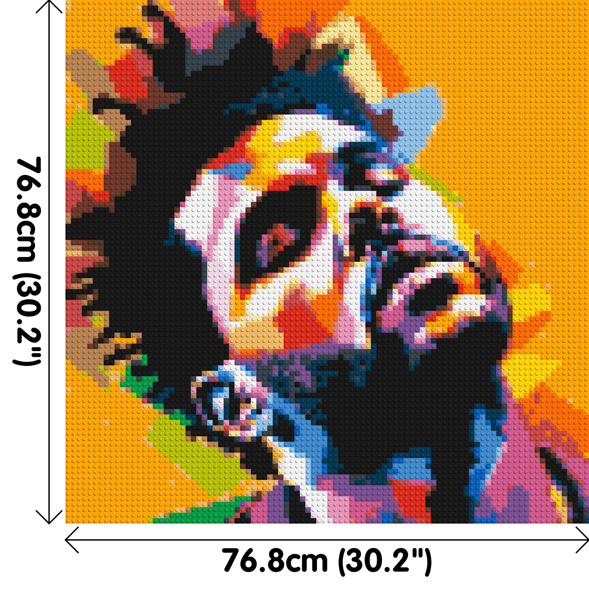 The Weeknd - Brick Art Mosaic Kit 4x4 dimensions