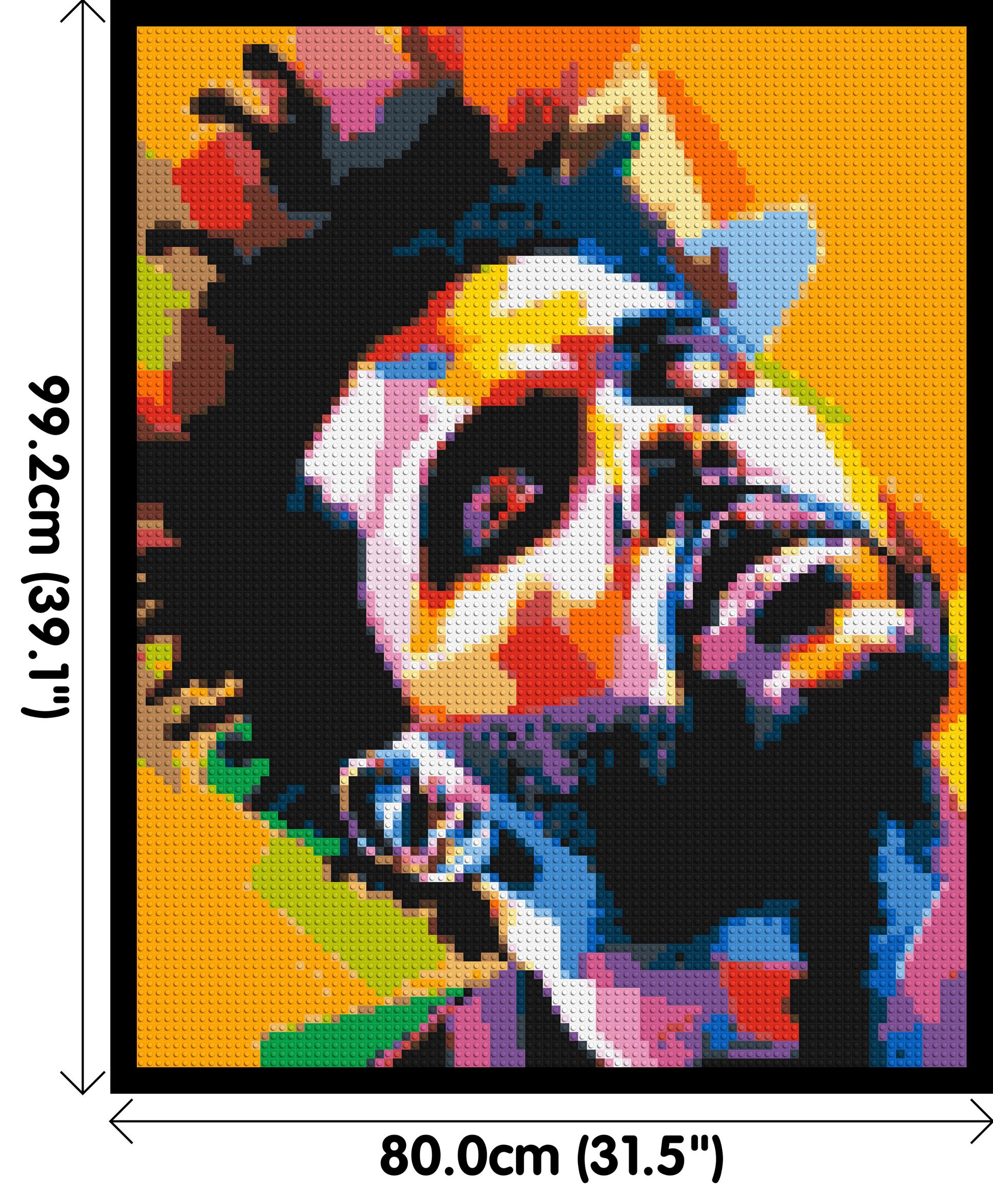 The Weeknd - Brick Art Mosaic Kit 4x5 dimensions with frame