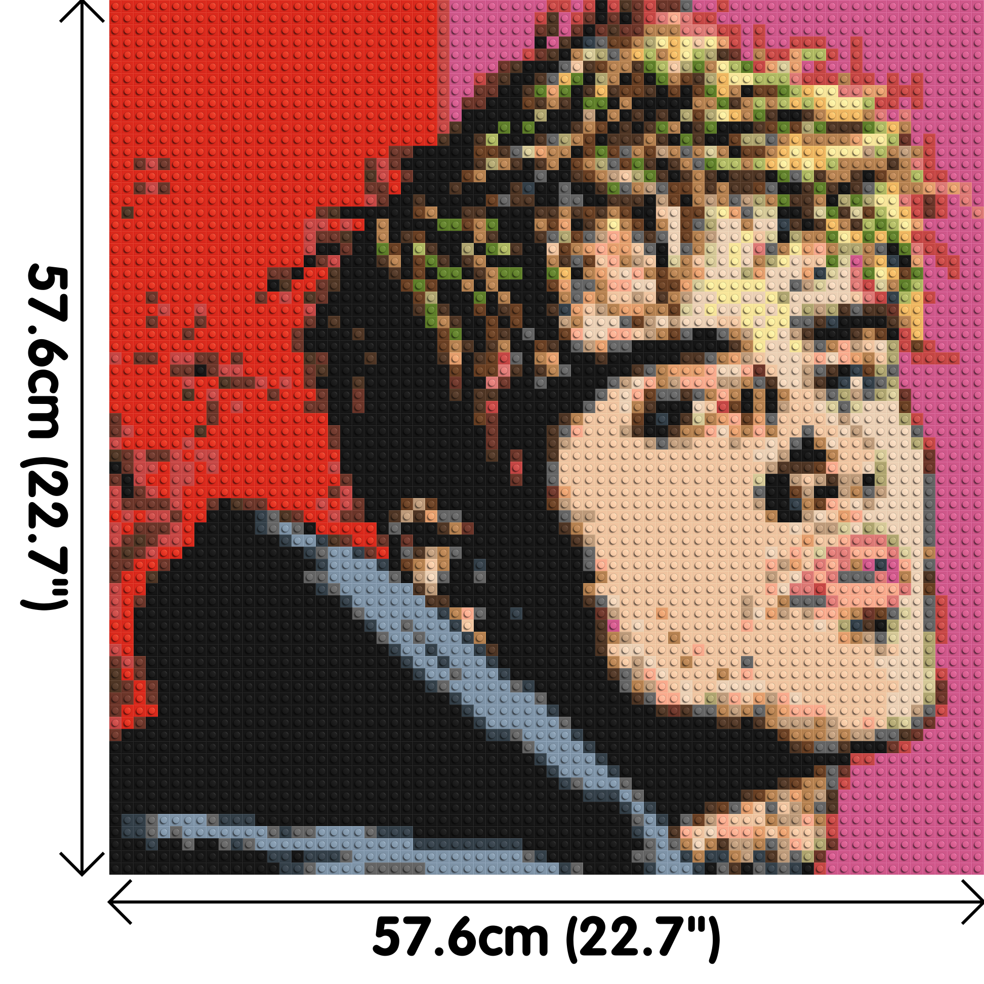 Justin Bieber - Brick Art Mosaic Kit 3x3 dimensions