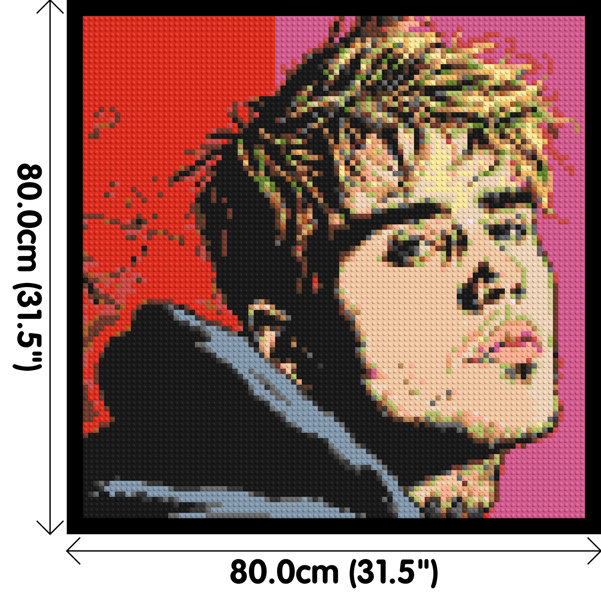 Justin Bieber - Brick Art Mosaic Kit 4x4 dimensions with frame