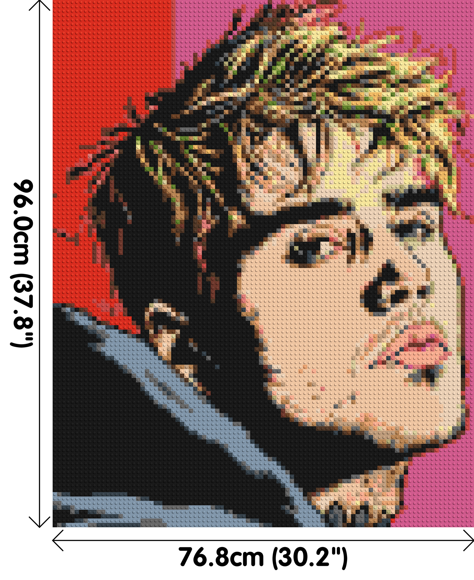 Justin Bieber - Brick Art Mosaic Kit 4x5 dimensions