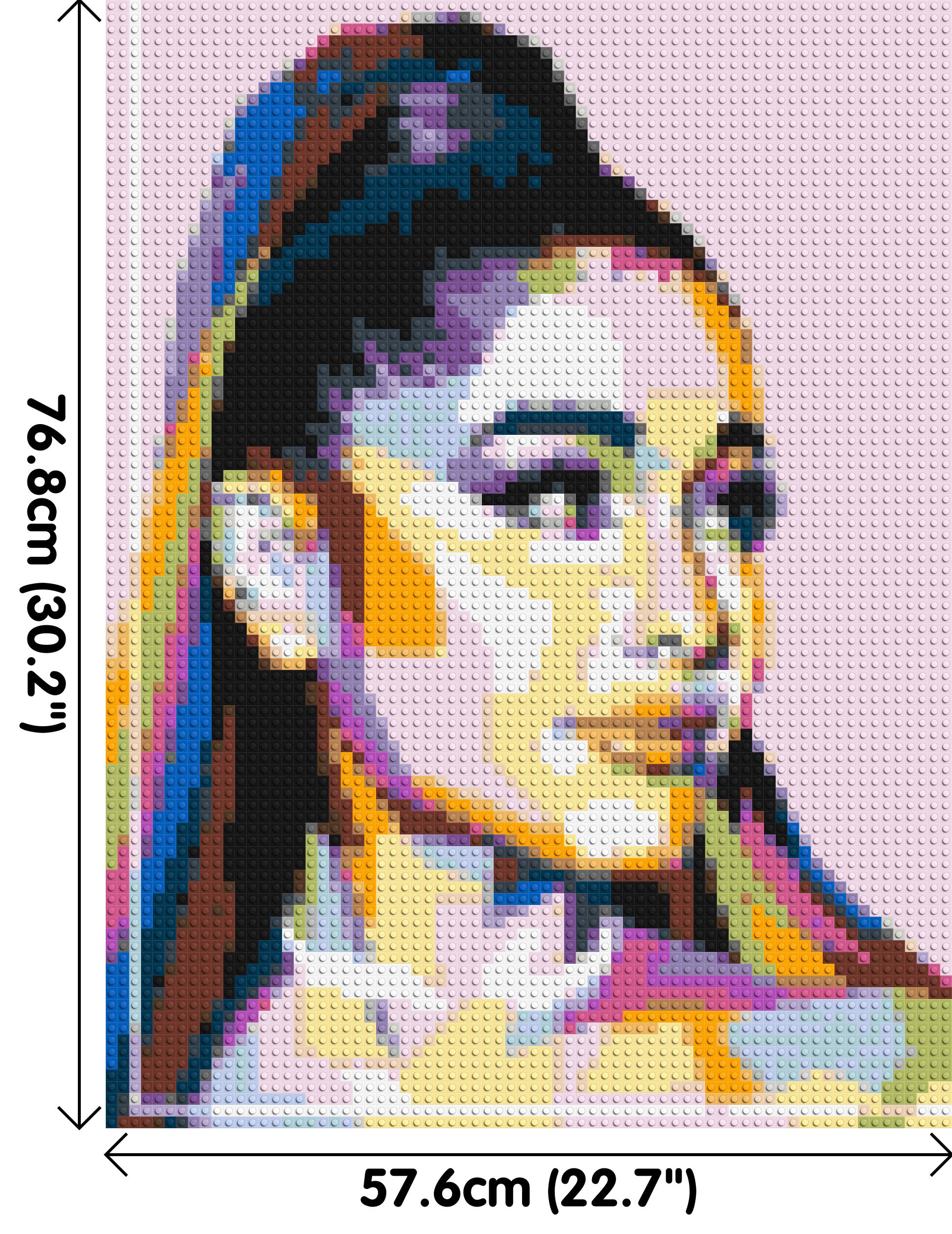 Ariana Grande - Brick Art Mosaic Kit 3x4 dimensions